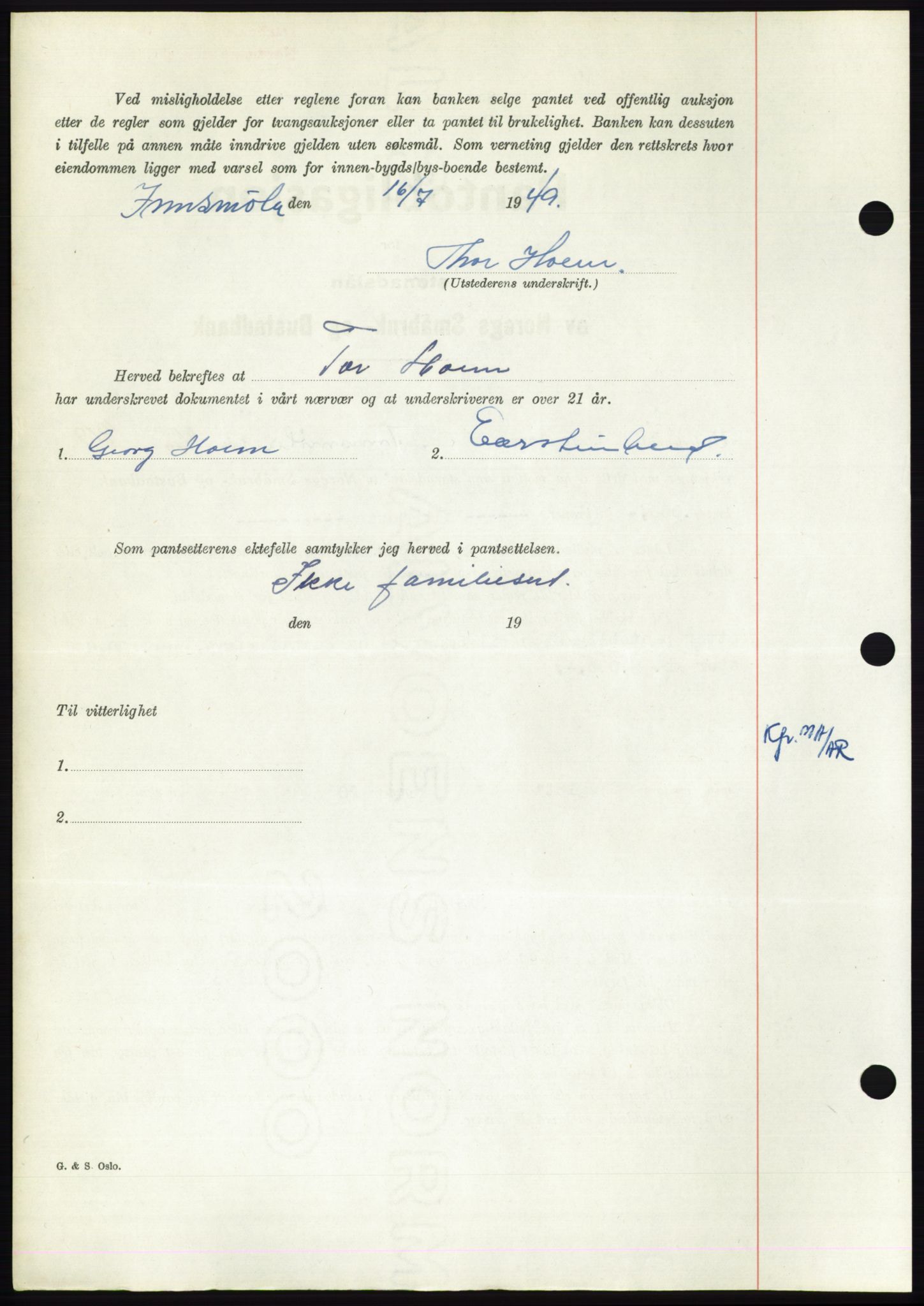 Nordmøre sorenskriveri, AV/SAT-A-4132/1/2/2Ca: Pantebok nr. B102, 1949-1949, Dagboknr: 2686/1949