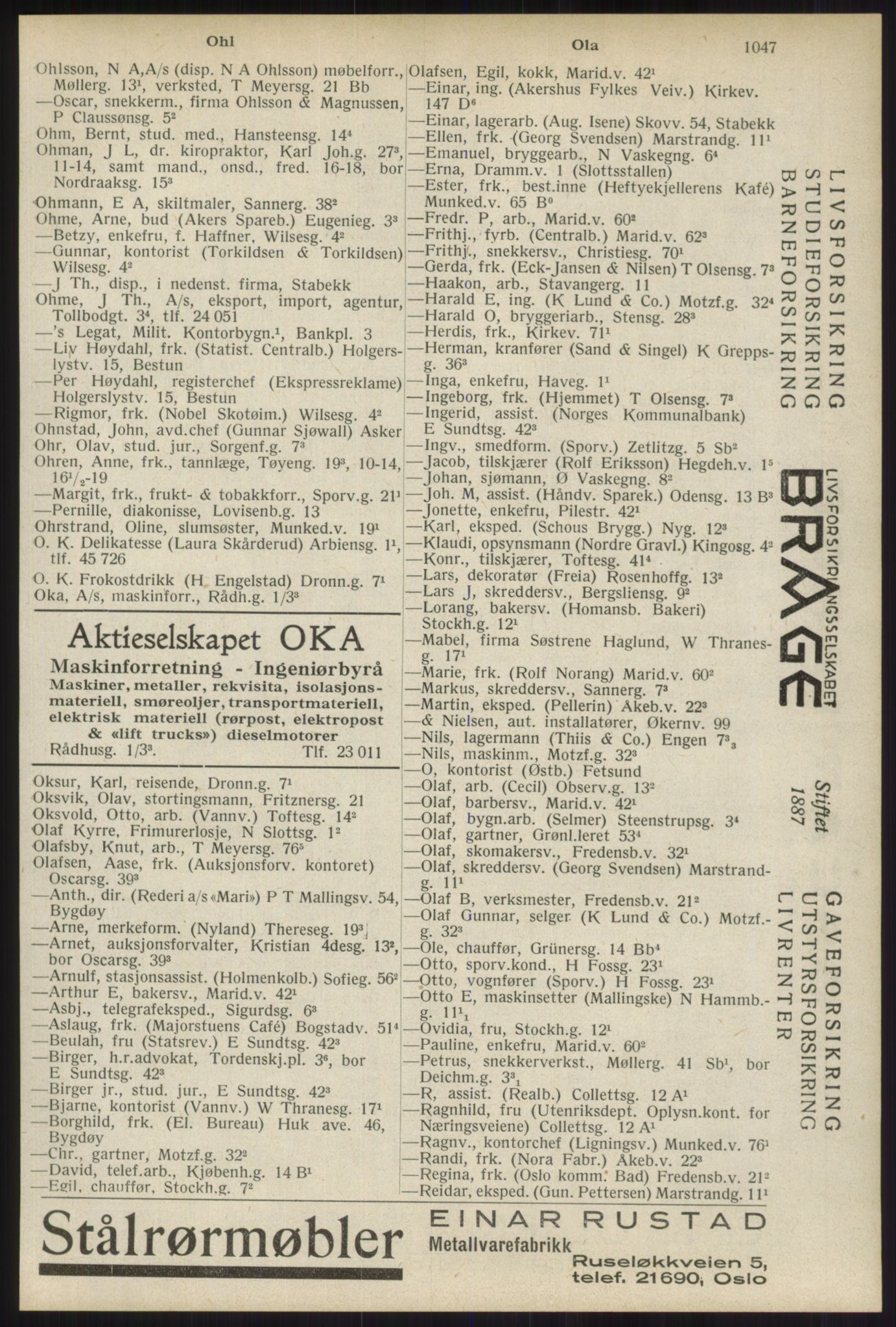 Kristiania/Oslo adressebok, PUBL/-, 1934, s. 1047