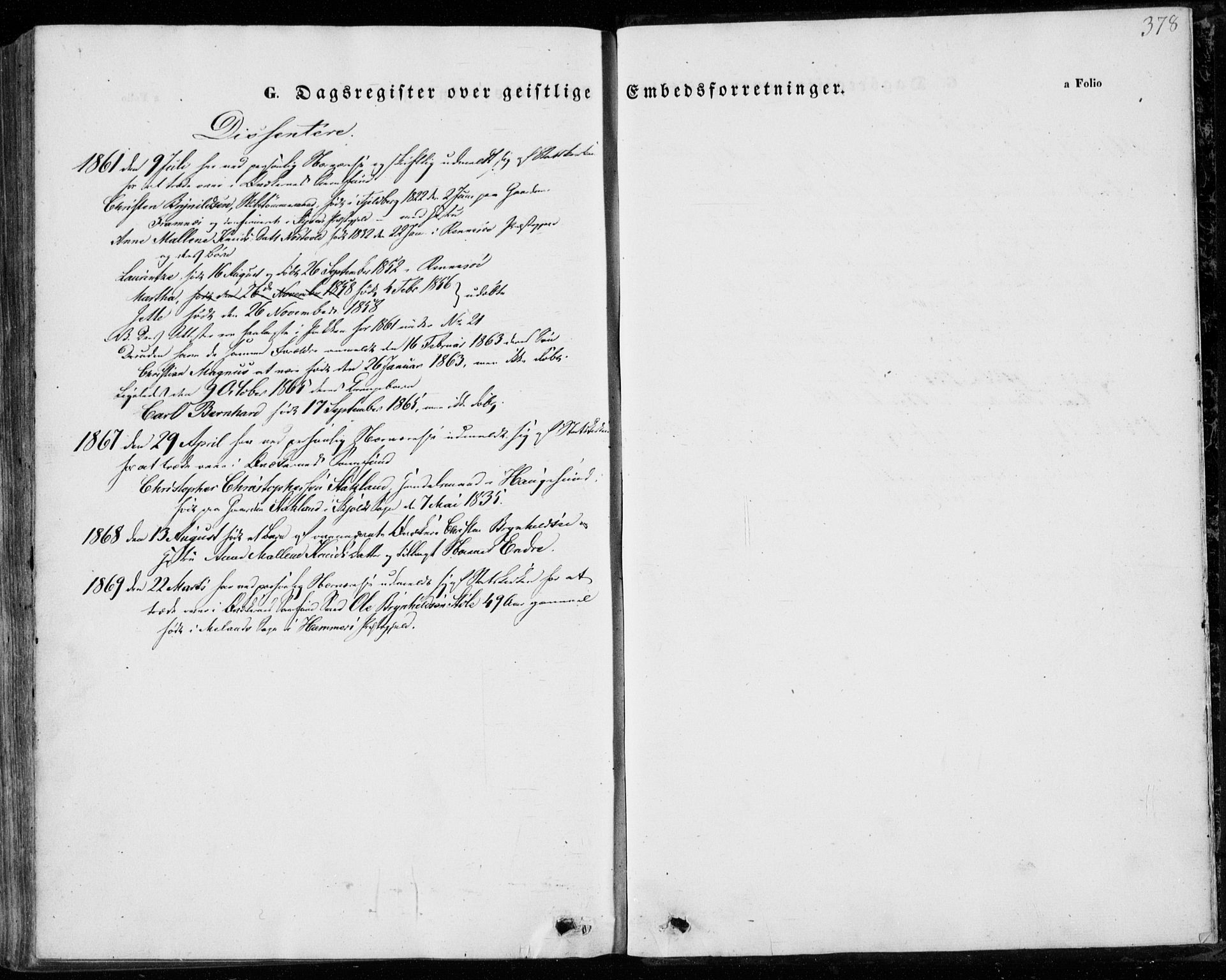 Torvastad sokneprestkontor, SAST/A -101857/H/Ha/Haa/L0011: Ministerialbok nr. A 11, 1857-1866, s. 378