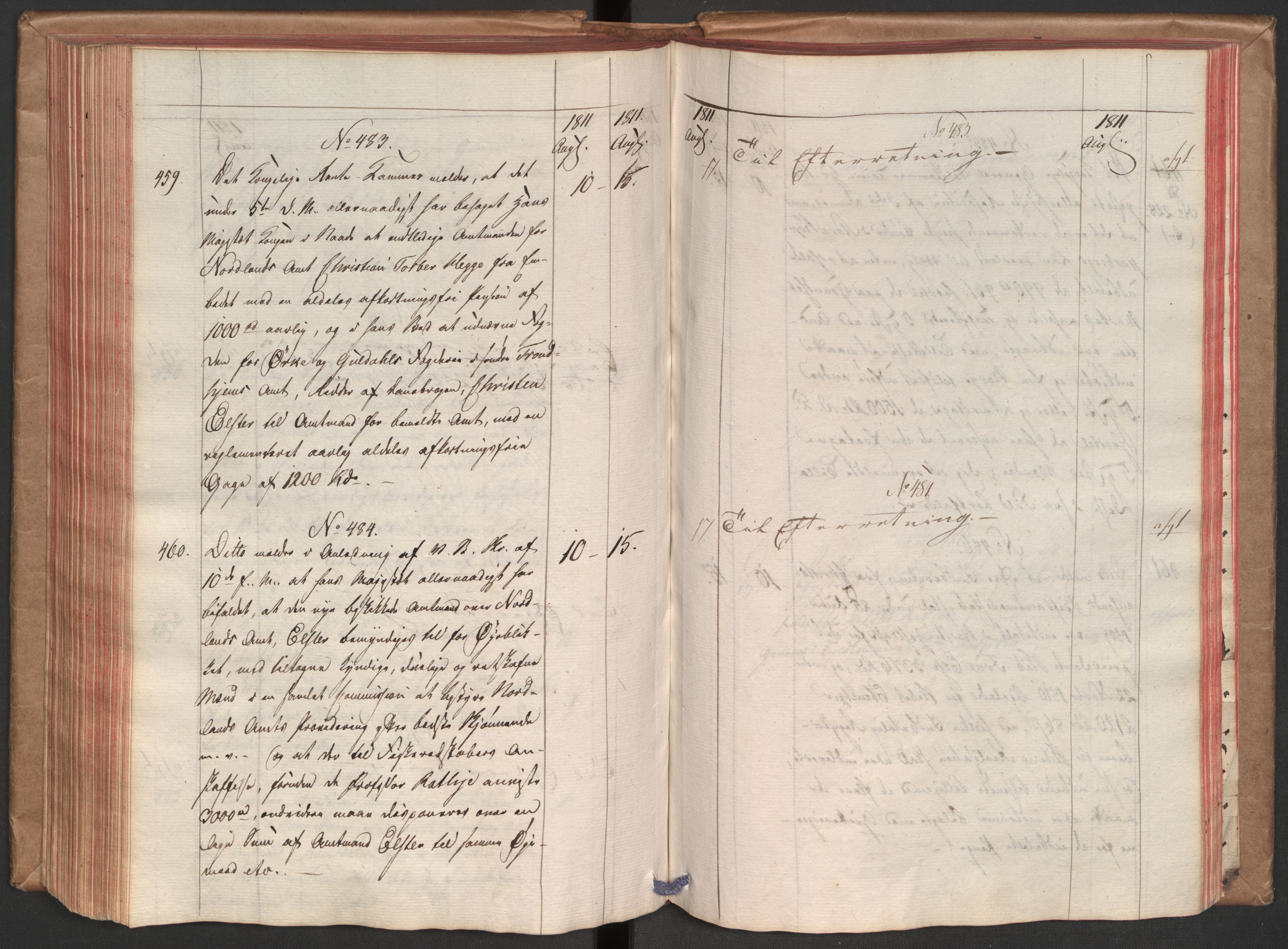 Stattholderembetet 1810-1814, 1. kontor (Kontor A), AV/RA-EA-2872/Aa/L0001: Kollegial referatprotokoll,  j.nr. 1-564,  l.nr. 1-610, 1810-1811, s. 176