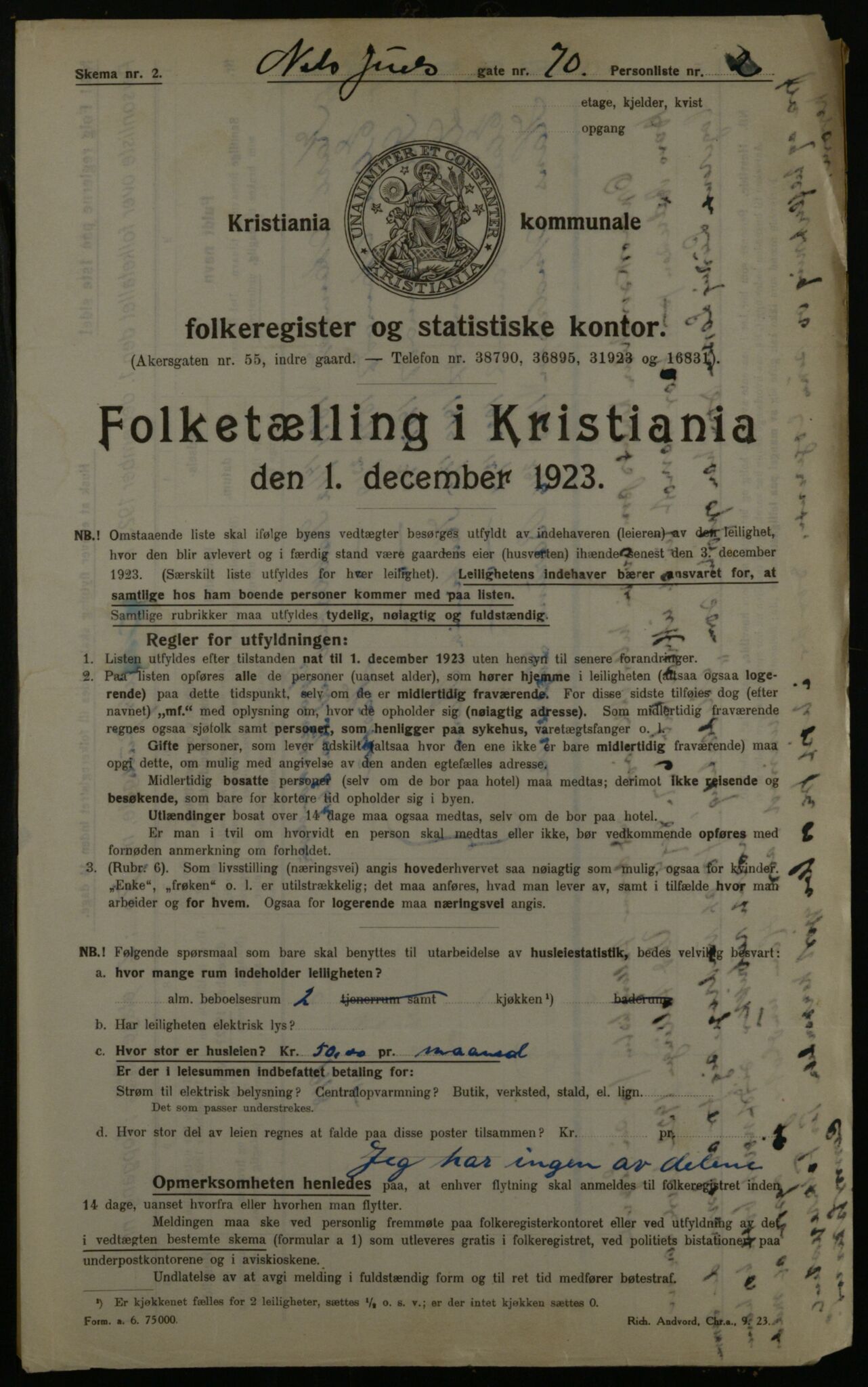 OBA, Kommunal folketelling 1.12.1923 for Kristiania, 1923, s. 78102