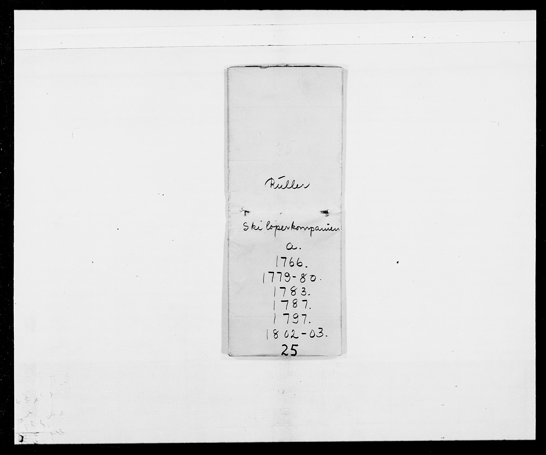 Generalitets- og kommissariatskollegiet, Det kongelige norske kommissariatskollegium, RA/EA-5420/E/Eh/L0025: Skiløperkompaniene, 1766-1803, s. 4