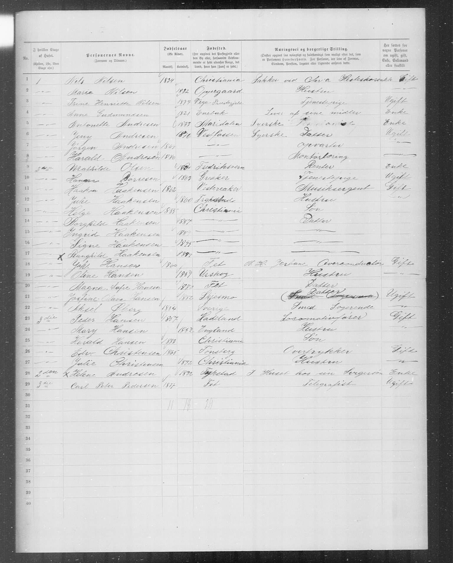 OBA, Kommunal folketelling 31.12.1899 for Kristiania kjøpstad, 1899, s. 8822