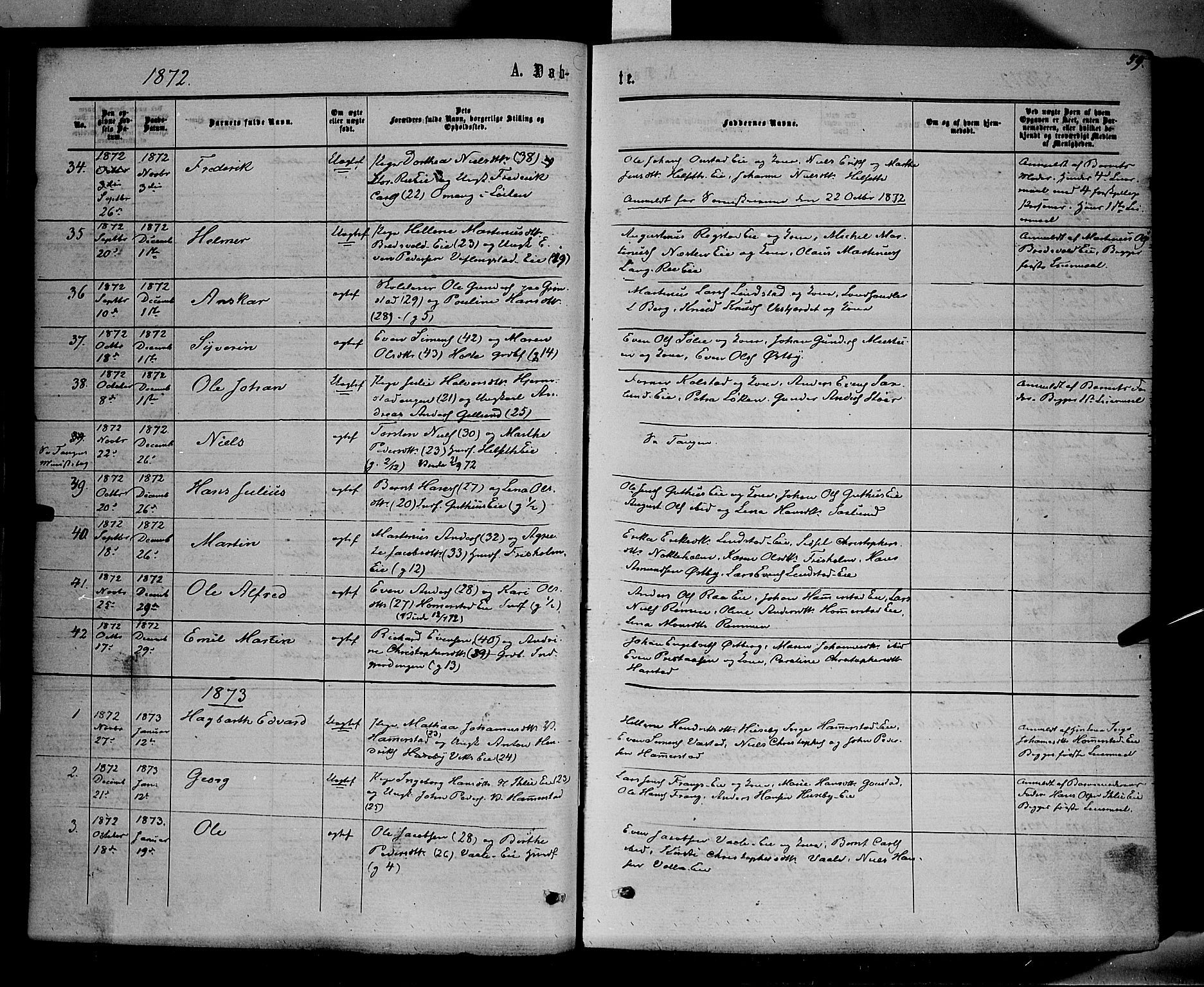 Stange prestekontor, AV/SAH-PREST-002/K/L0013: Ministerialbok nr. 13, 1862-1879, s. 59
