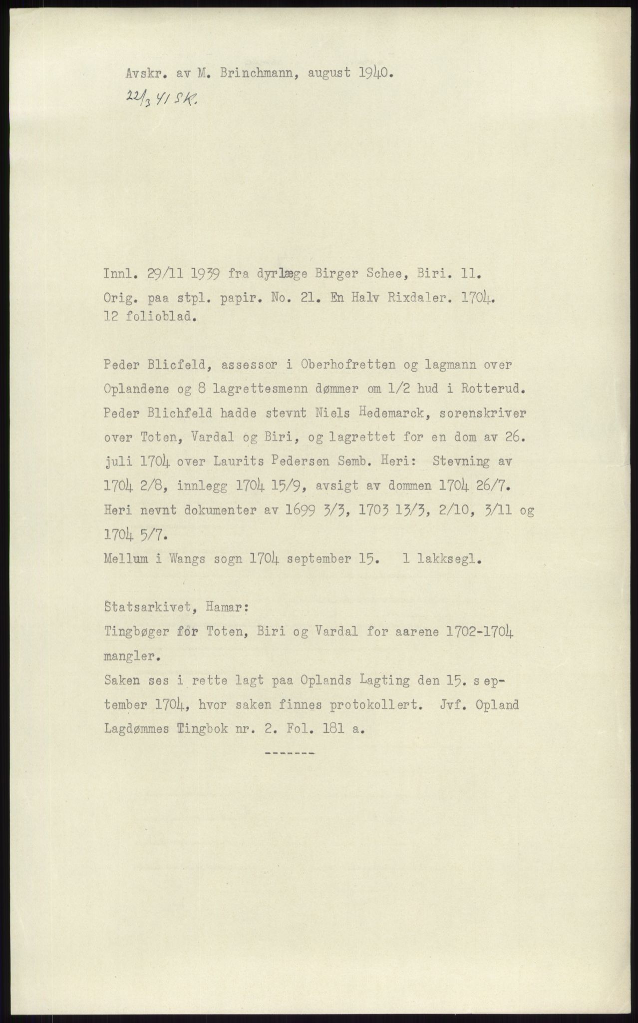 Samlinger til kildeutgivelse, Diplomavskriftsamlingen, AV/RA-EA-4053/H/Ha, s. 3475