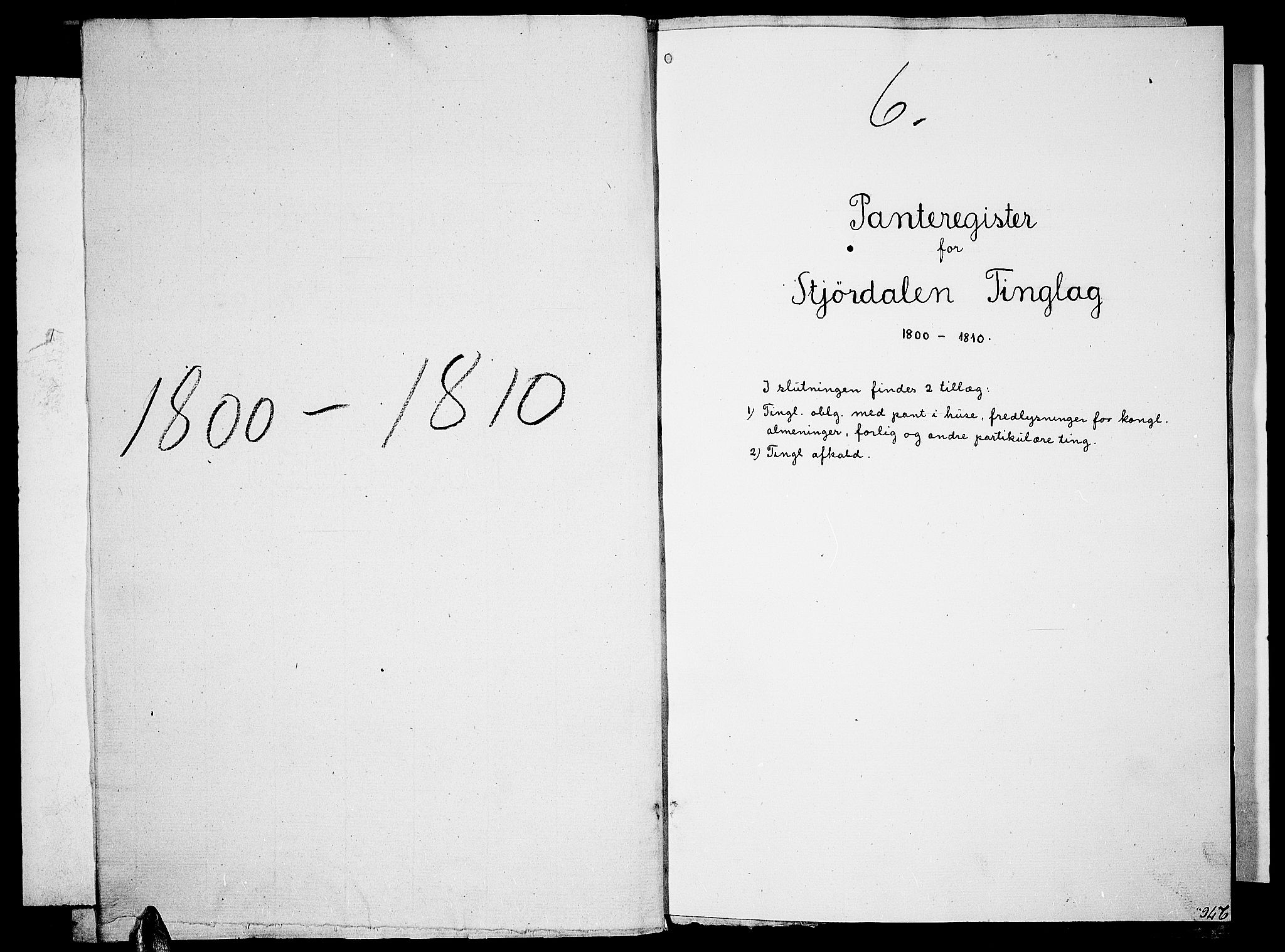 Stjør- og Verdal sorenskriveri, SAT/A-4167/1/2/2A/L0005: Panteregister nr. 5, 1800-1810