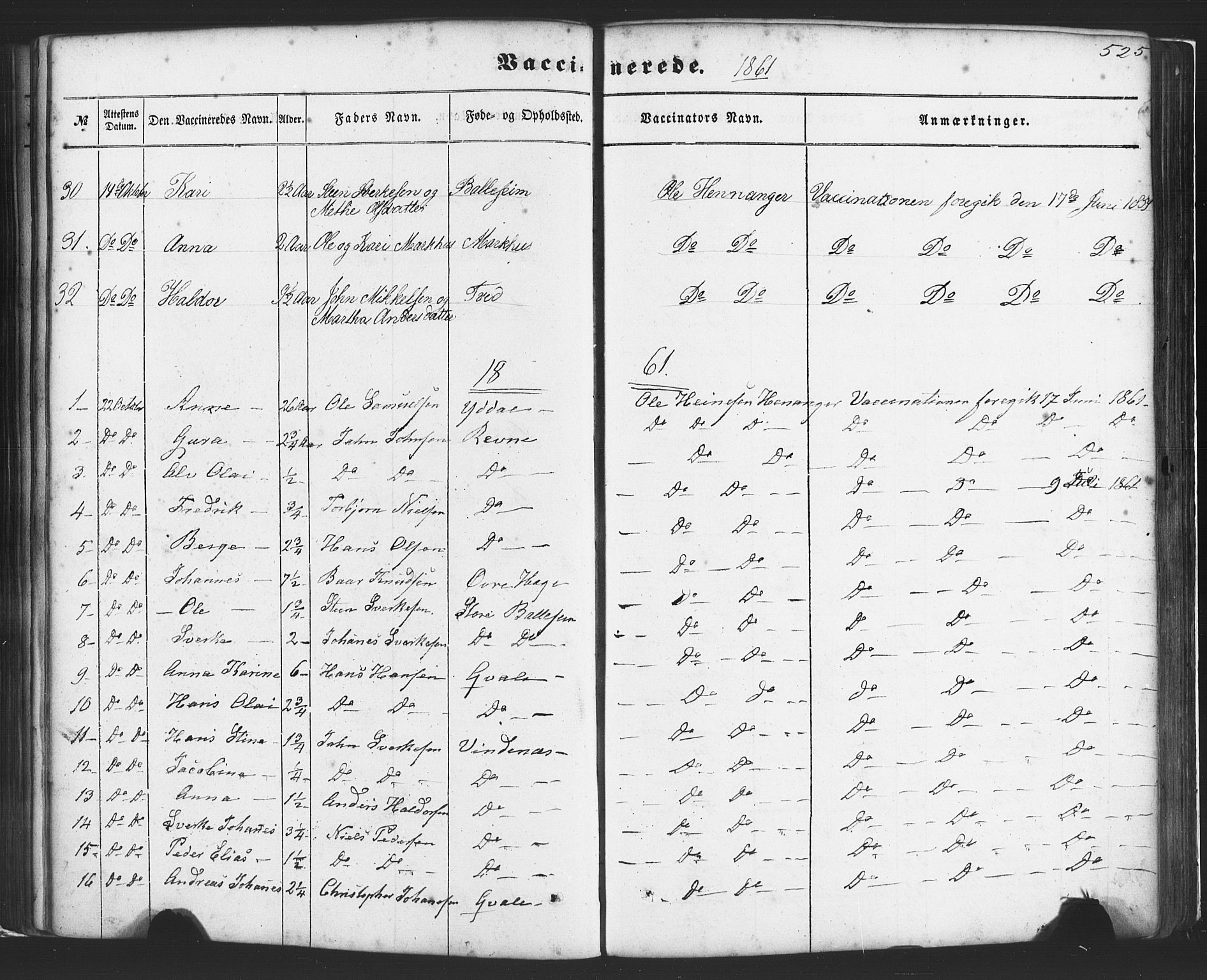 Fusa sokneprestembete, AV/SAB-A-75401/H/Haa: Ministerialbok nr. A 1II, 1855-1879, s. 525