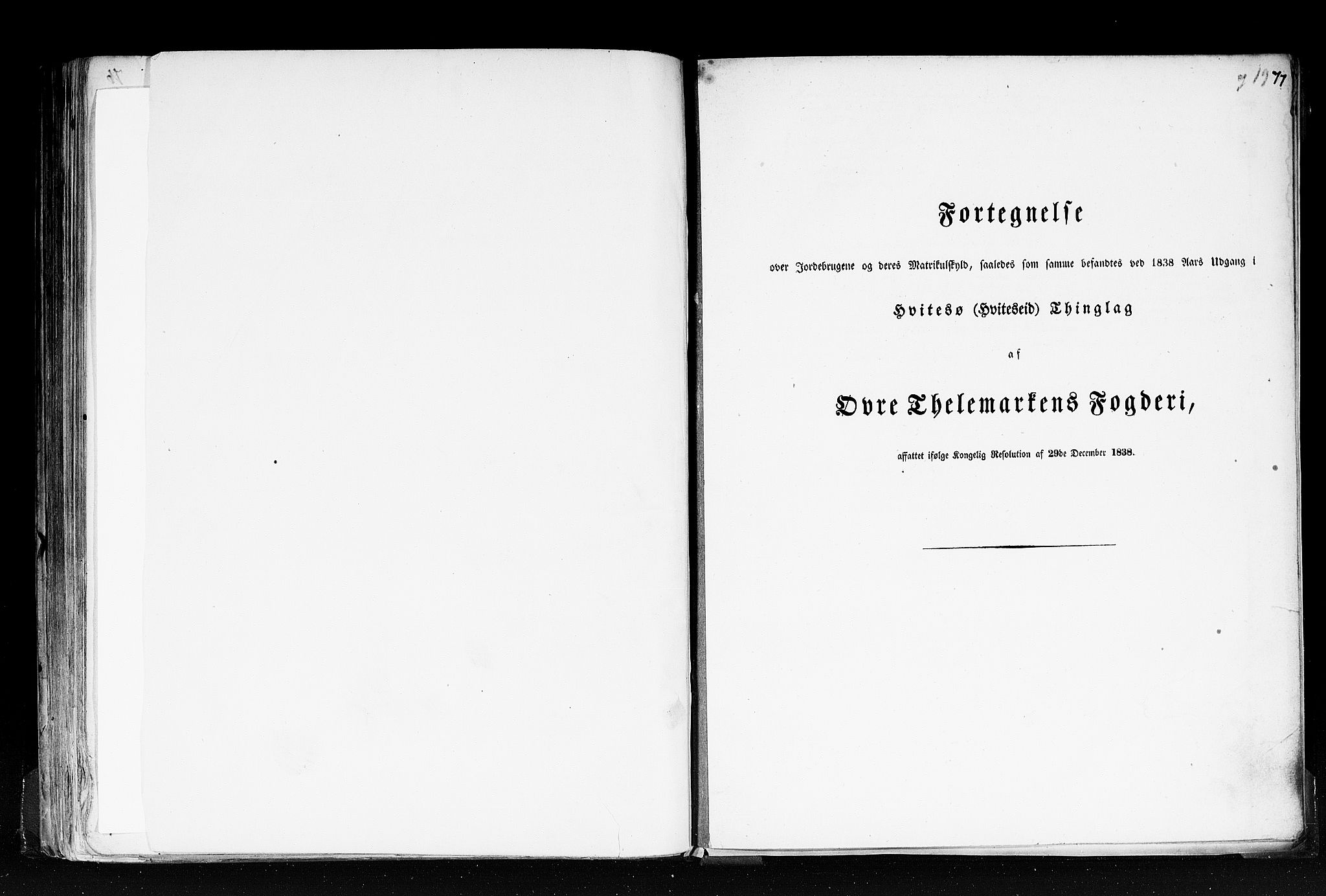 Rygh, AV/RA-PA-0034/F/Fb/L0007: Matrikkelen for 1838 - Bratsberg amt (Telemark fylke), 1838, s. 77a