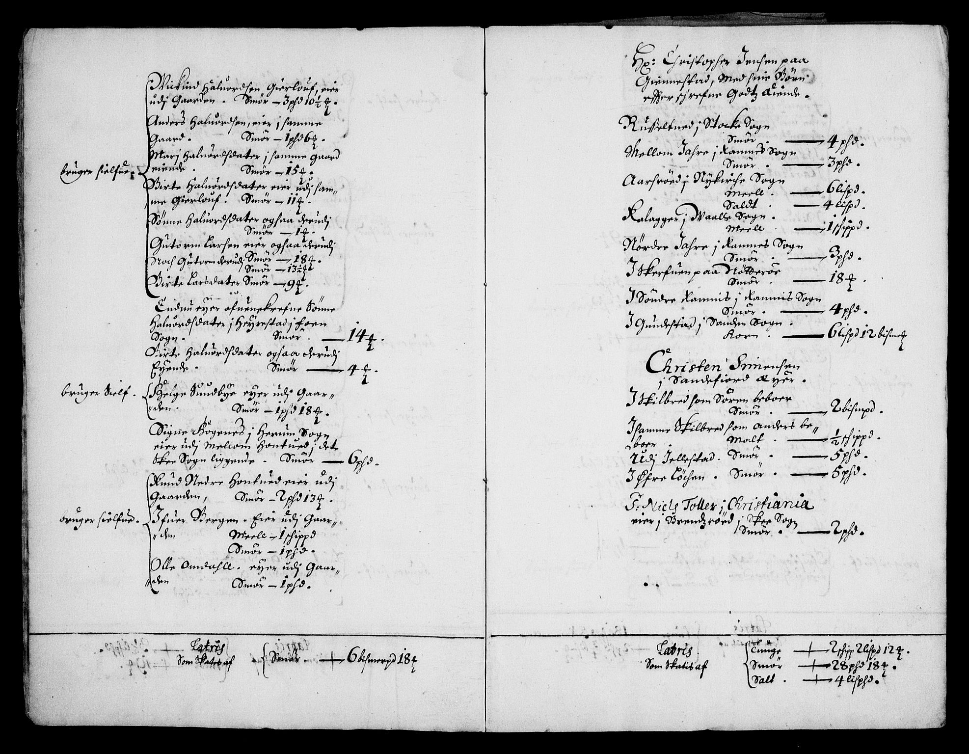 Rentekammeret inntil 1814, Realistisk ordnet avdeling, RA/EA-4070/N/Na/L0003/0002: [XI h]: Tønsbergs amt og Larvik grevskaps jordebøker: / (B) Odelsskatt av jord som greven selv ikke besitter eller bruker., 1674