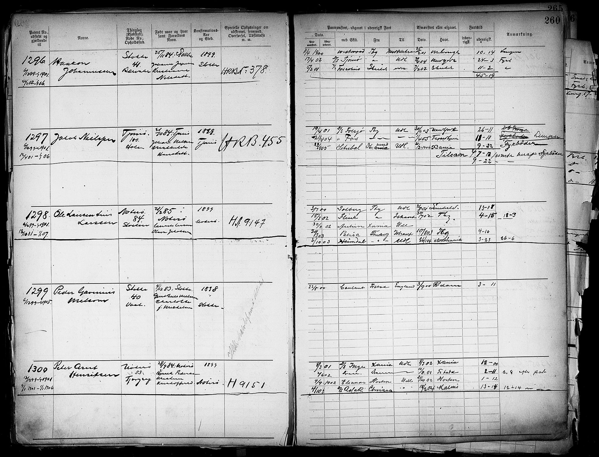 Tønsberg innrulleringskontor, AV/SAKO-A-786/F/Fb/L0004: Annotasjonsrulle Patent nr. 1-2400, 1892-1904, s. 227