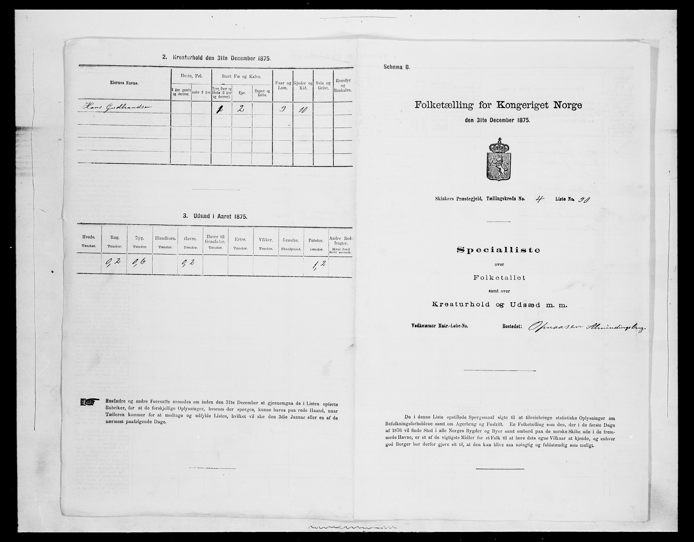 SAH, Folketelling 1875 for 0513P Skjåk prestegjeld, 1875, s. 712