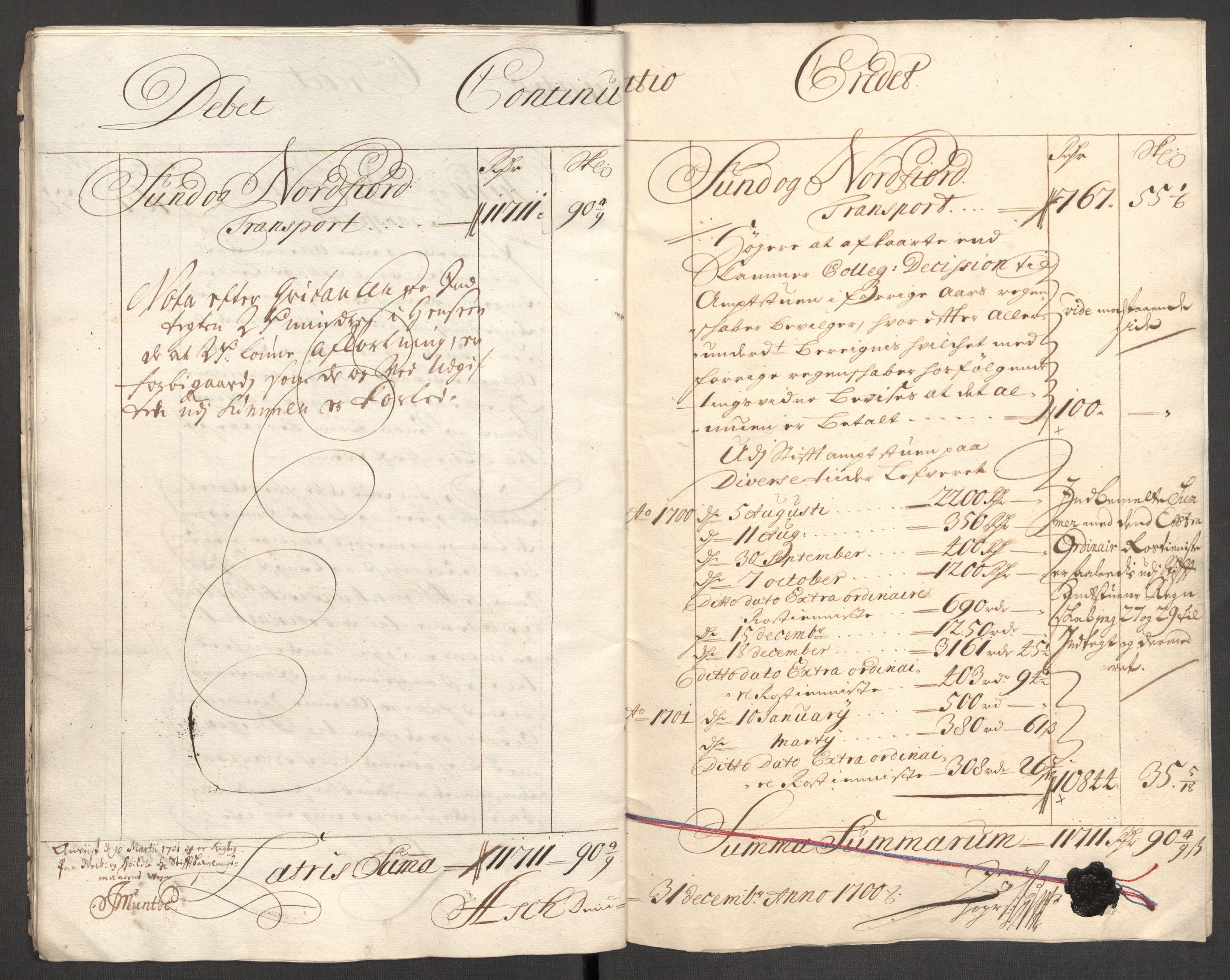 Rentekammeret inntil 1814, Reviderte regnskaper, Fogderegnskap, AV/RA-EA-4092/R53/L3425: Fogderegnskap Sunn- og Nordfjord, 1700-1701, s. 17