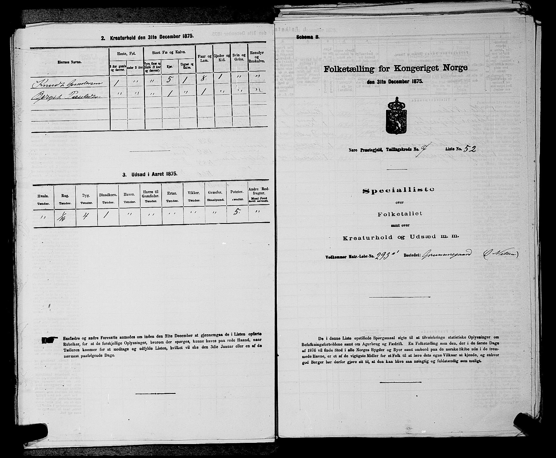 SAKO, Folketelling 1875 for 0633P Nore prestegjeld, 1875, s. 881