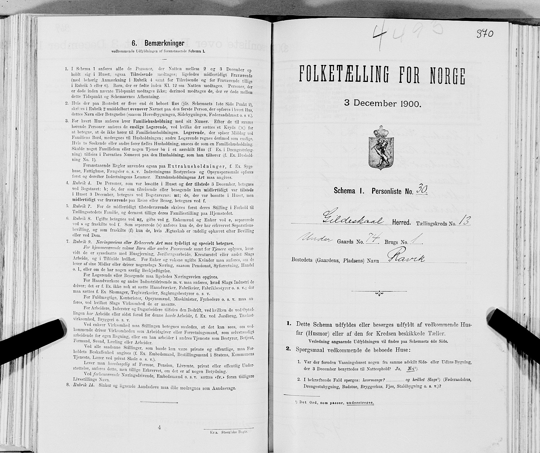 SAT, Folketelling 1900 for 1838 Gildeskål herred, 1900, s. 1353