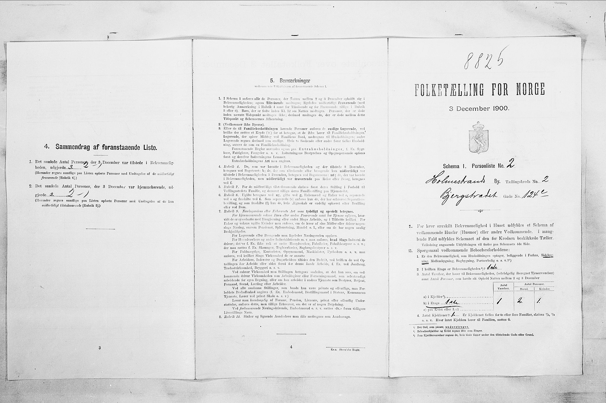 RA, Folketelling 1900 for 0702 Holmestrand kjøpstad, 1900, s. 607