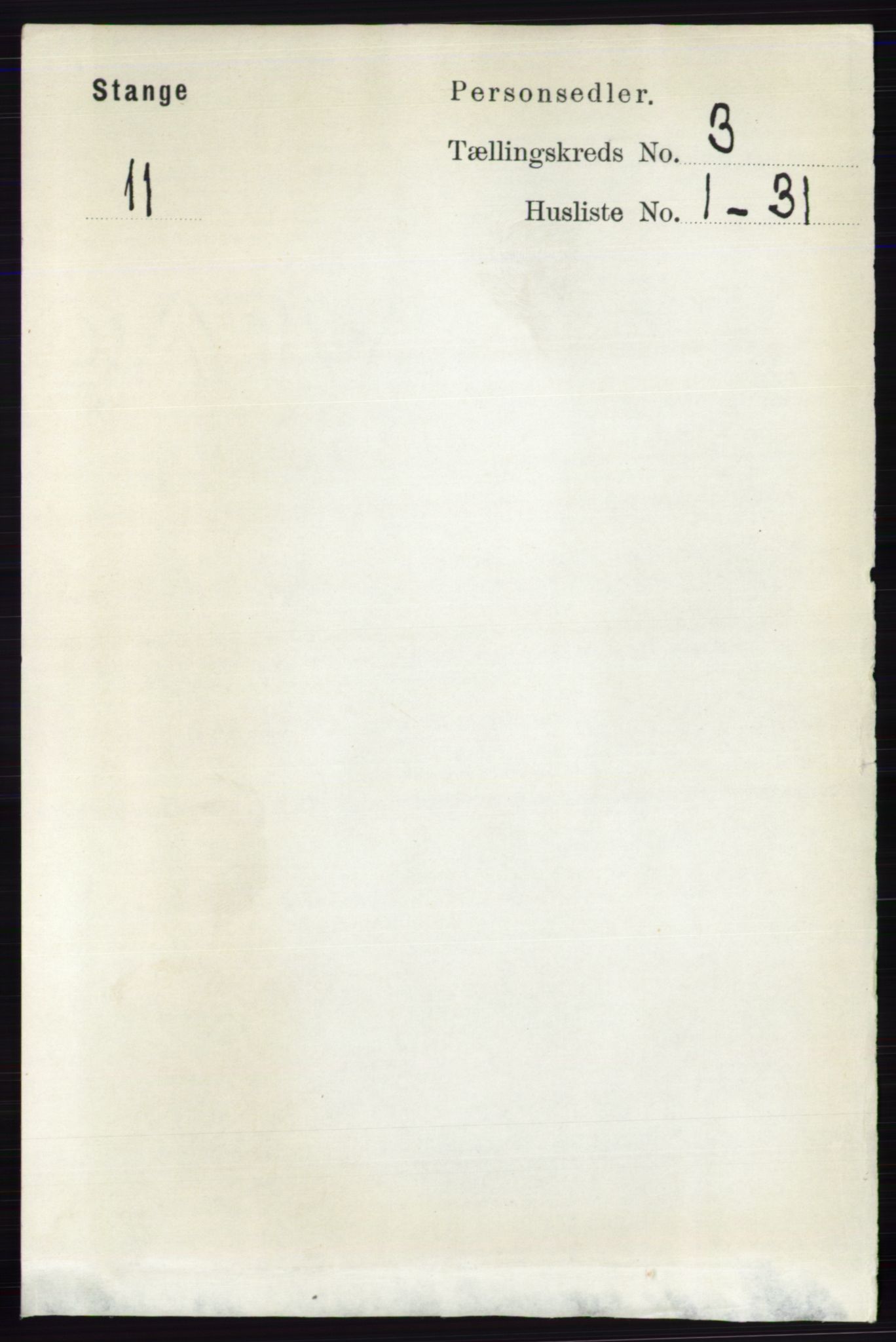 RA, Folketelling 1891 for 0417 Stange herred, 1891, s. 1635