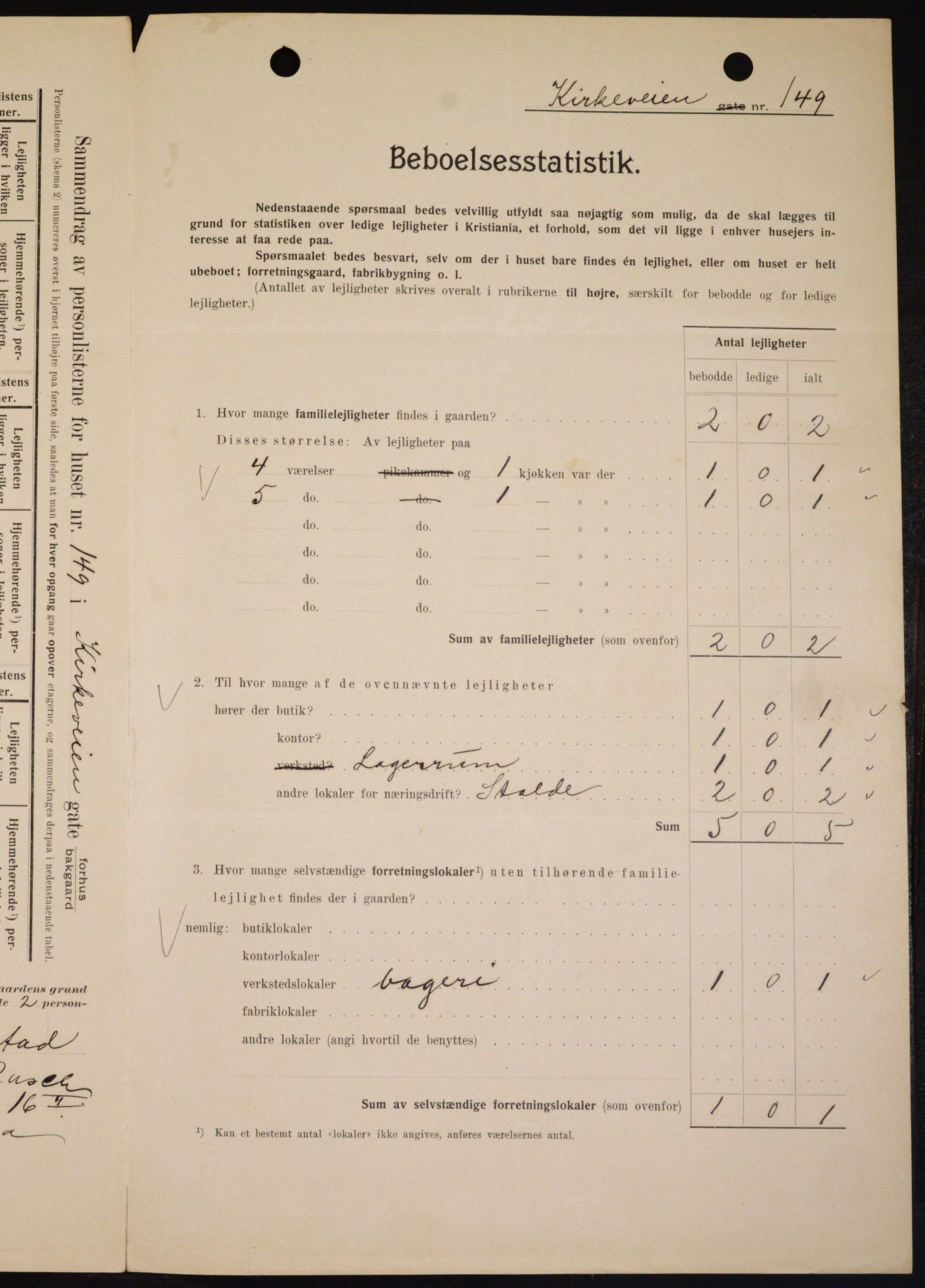 OBA, Kommunal folketelling 1.2.1909 for Kristiania kjøpstad, 1909, s. 46909