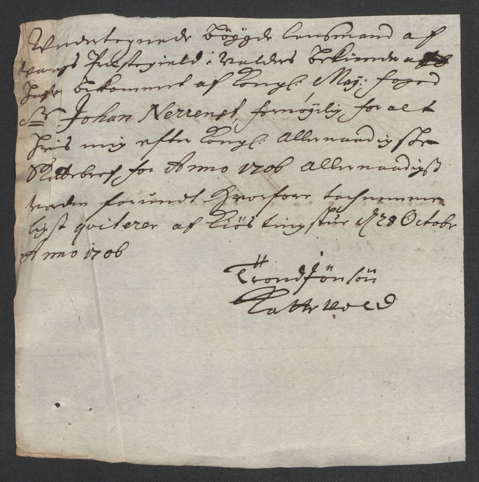 Rentekammeret inntil 1814, Reviderte regnskaper, Fogderegnskap, AV/RA-EA-4092/R18/L1304: Fogderegnskap Hadeland, Toten og Valdres, 1706, s. 289