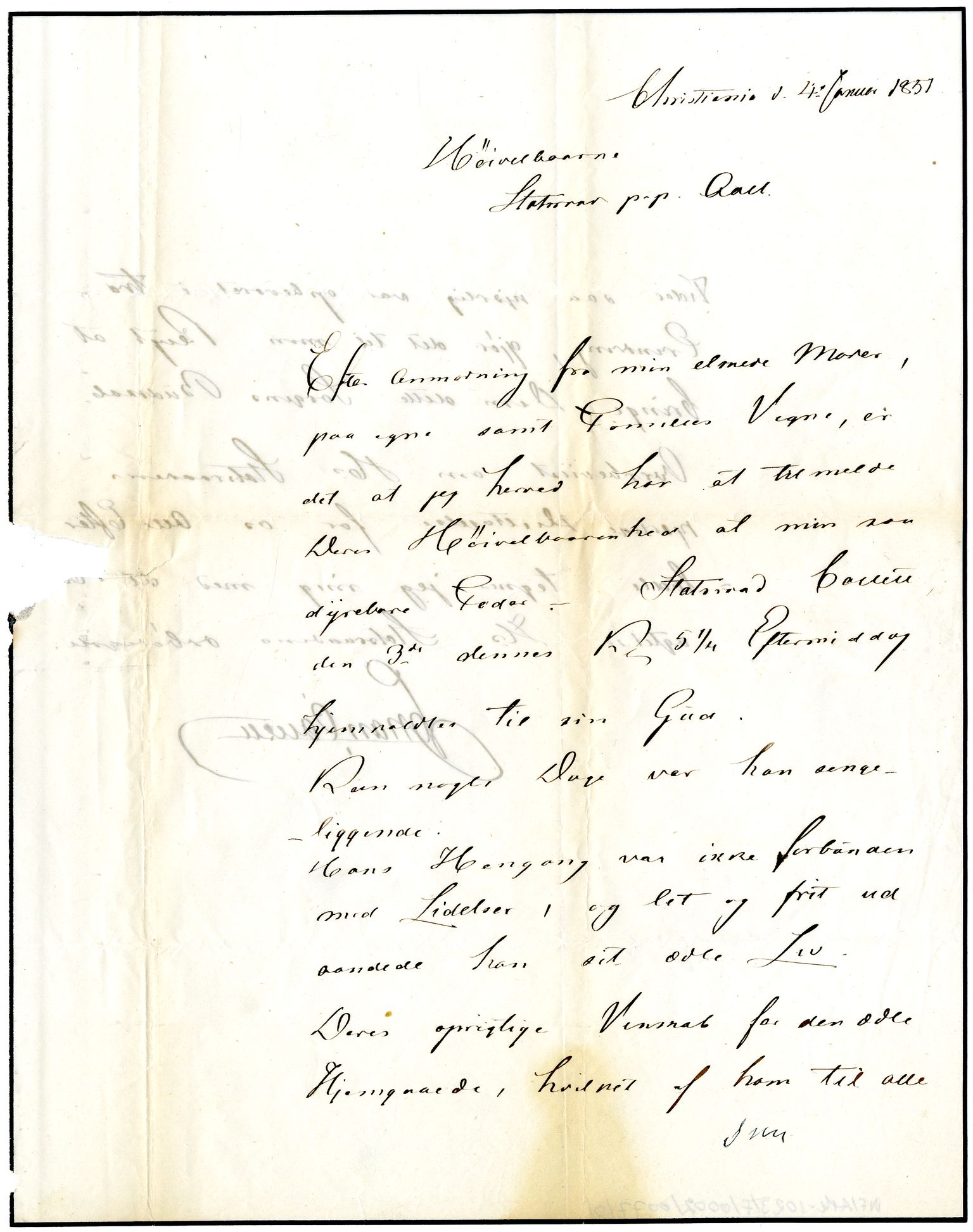 Diderik Maria Aalls brevsamling, NF/Ark-1023/F/L0002: D.M. Aalls brevsamling. B - C, 1799-1889, s. 380