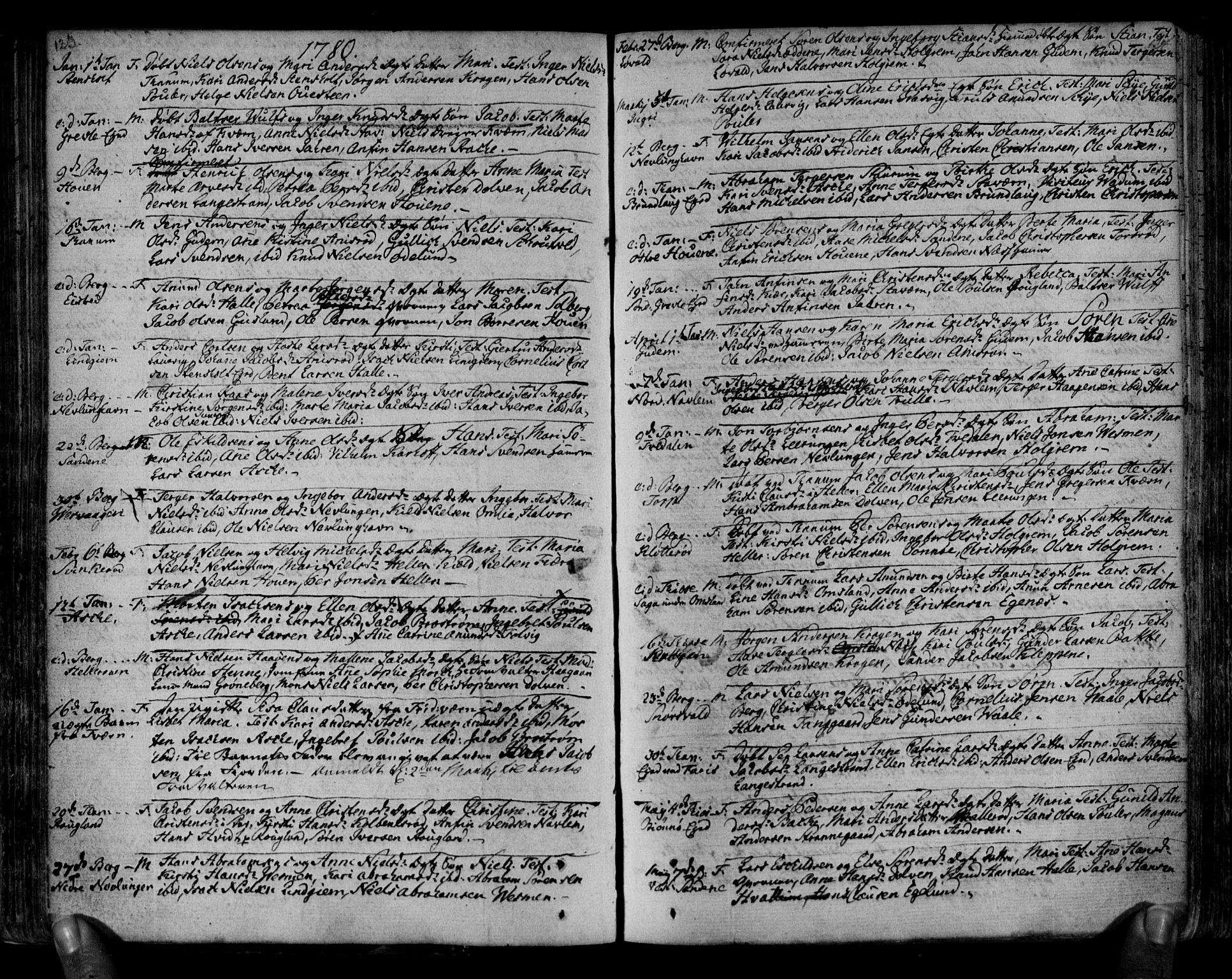 Brunlanes kirkebøker, SAKO/A-342/F/Fa/L0001: Ministerialbok nr. I 1, 1766-1801, s. 123-124