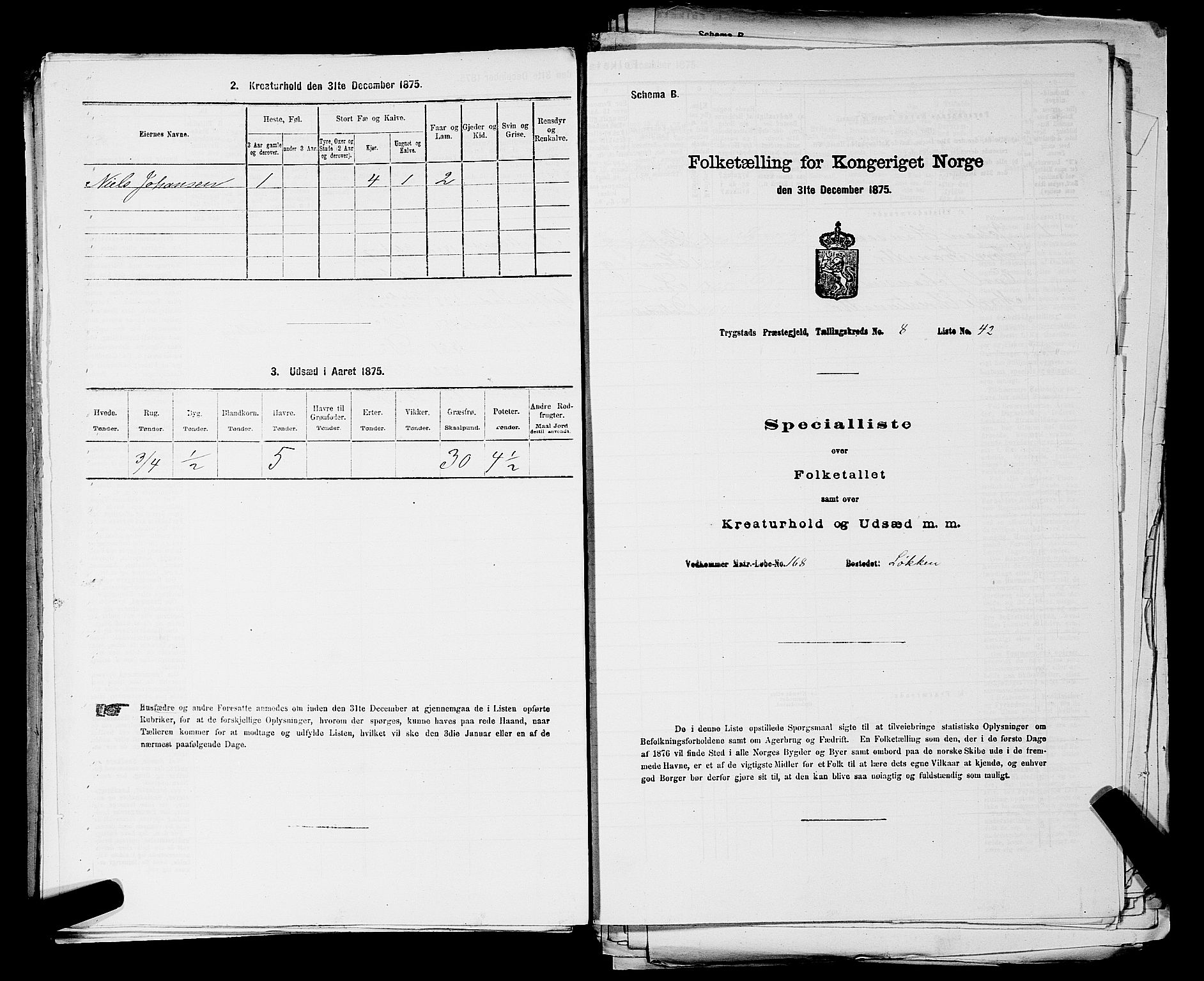 RA, Folketelling 1875 for 0122P Trøgstad prestegjeld, 1875, s. 957