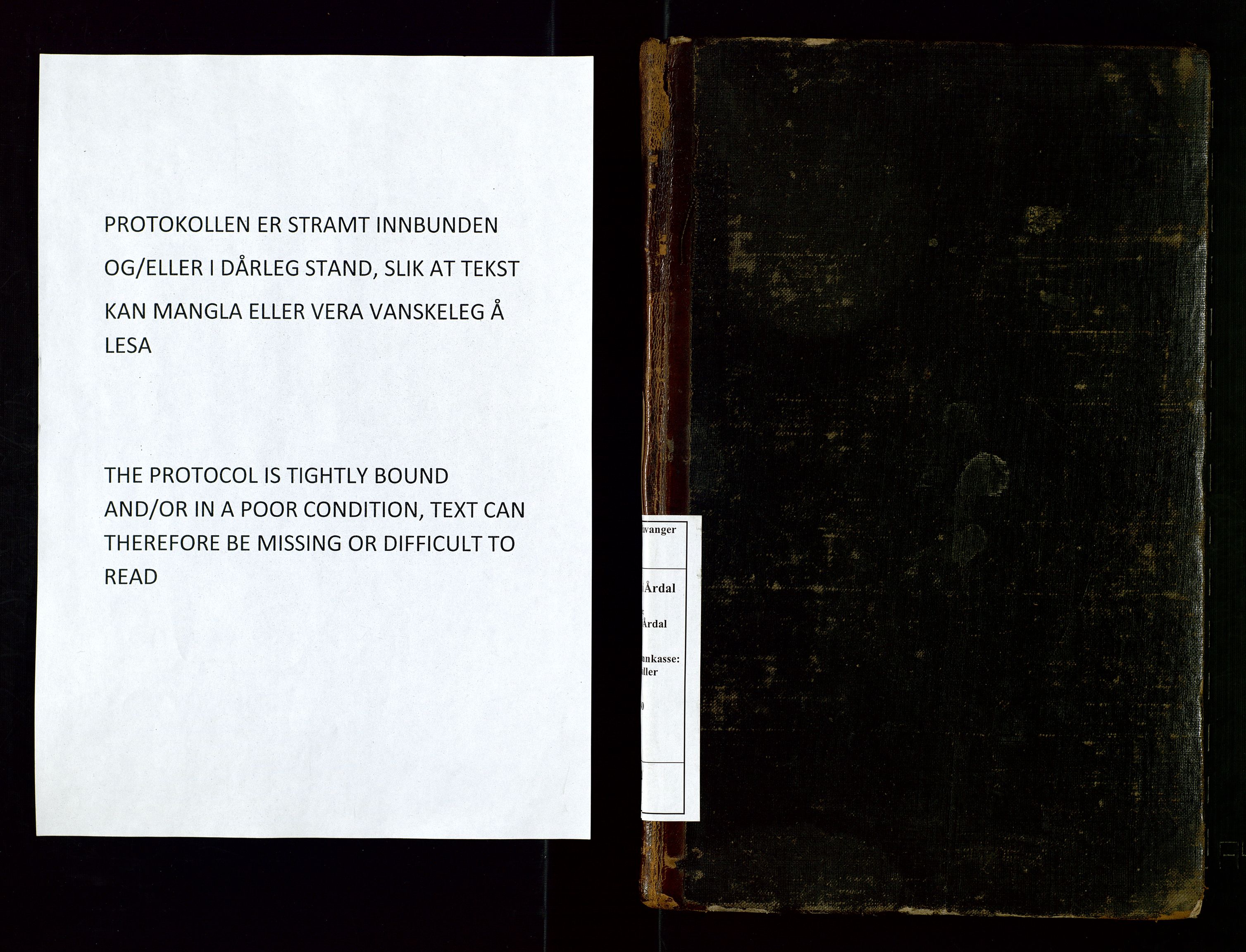 Årdal lensmannskontor, AV/SAST-A-100453/Goa/L0001: Branntakstprotokoll, 1846-1940