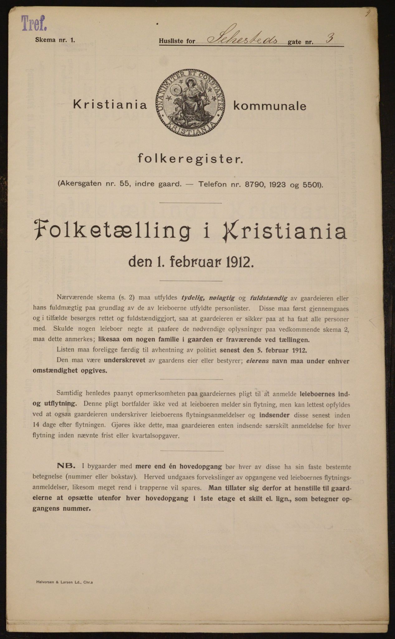 OBA, Kommunal folketelling 1.2.1912 for Kristiania, 1912, s. 93972