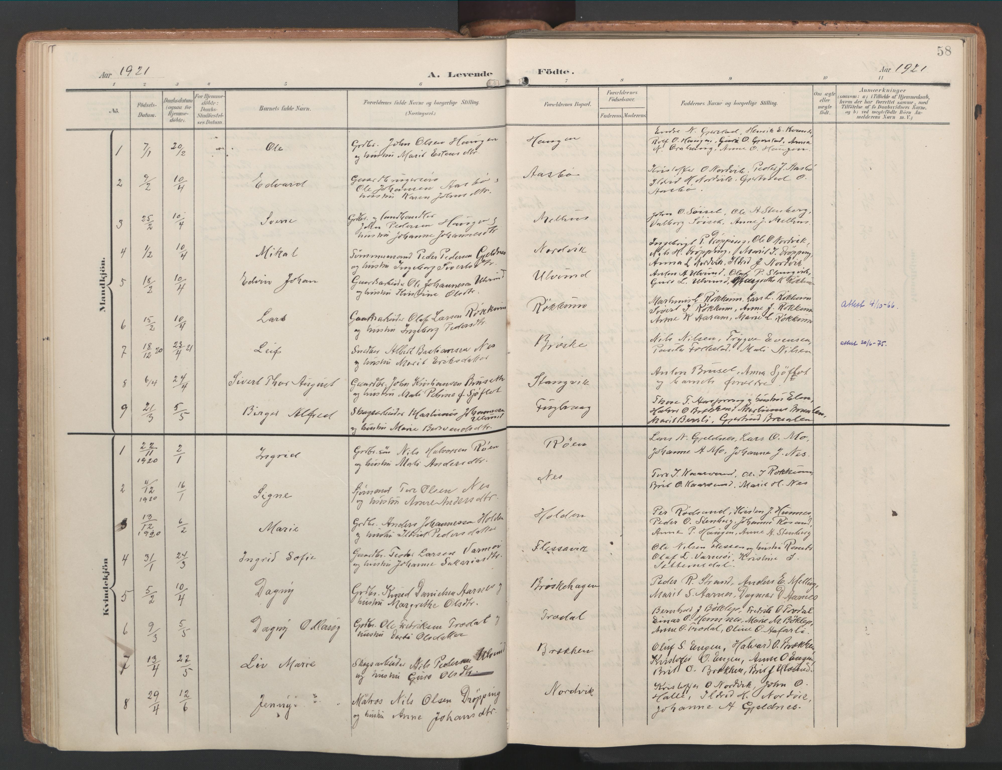 Ministerialprotokoller, klokkerbøker og fødselsregistre - Møre og Romsdal, SAT/A-1454/592/L1030: Ministerialbok nr. 592A08, 1901-1925, s. 58