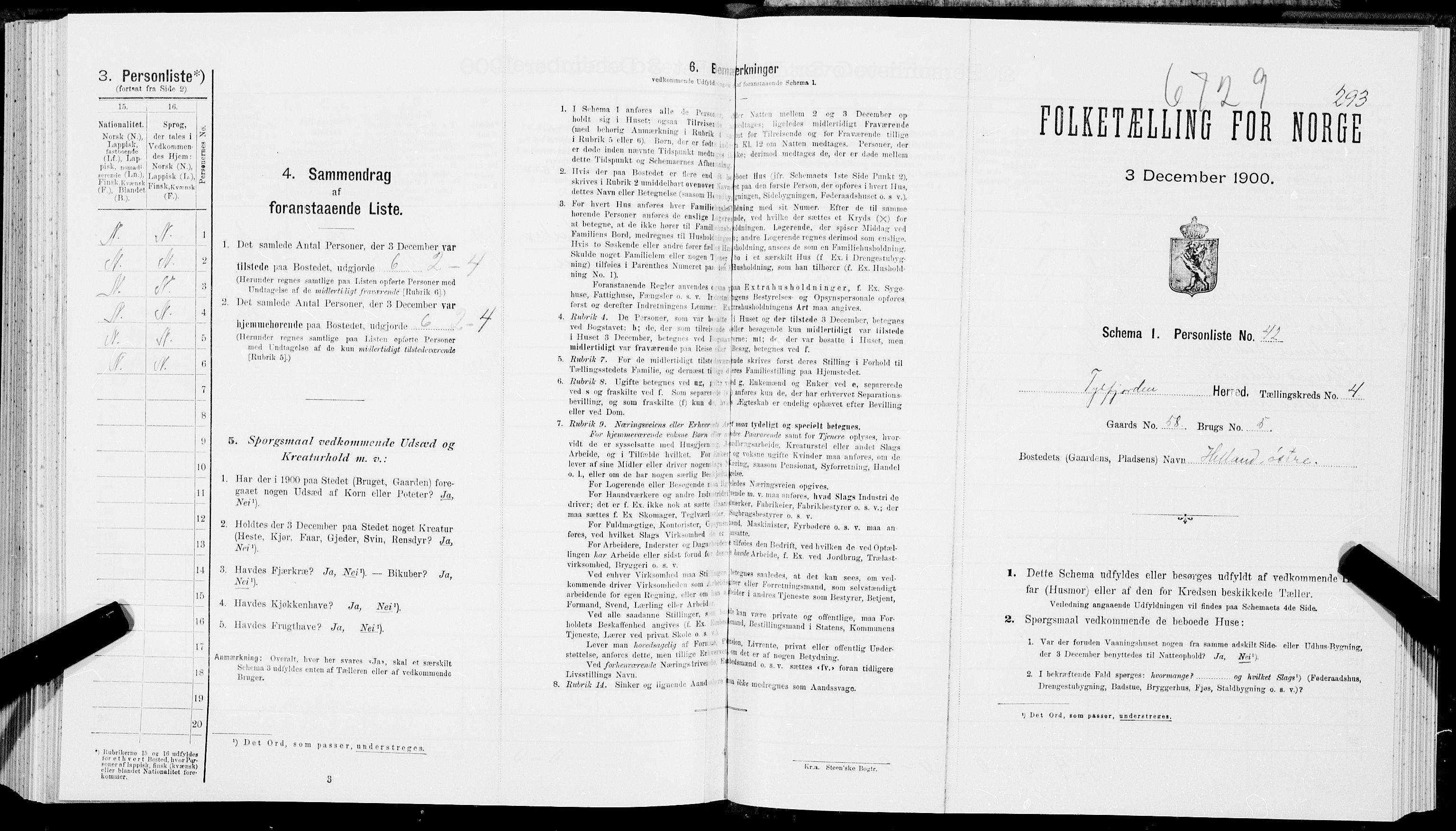 SAT, Folketelling 1900 for 1850 Tysfjord herred, 1900, s. 589