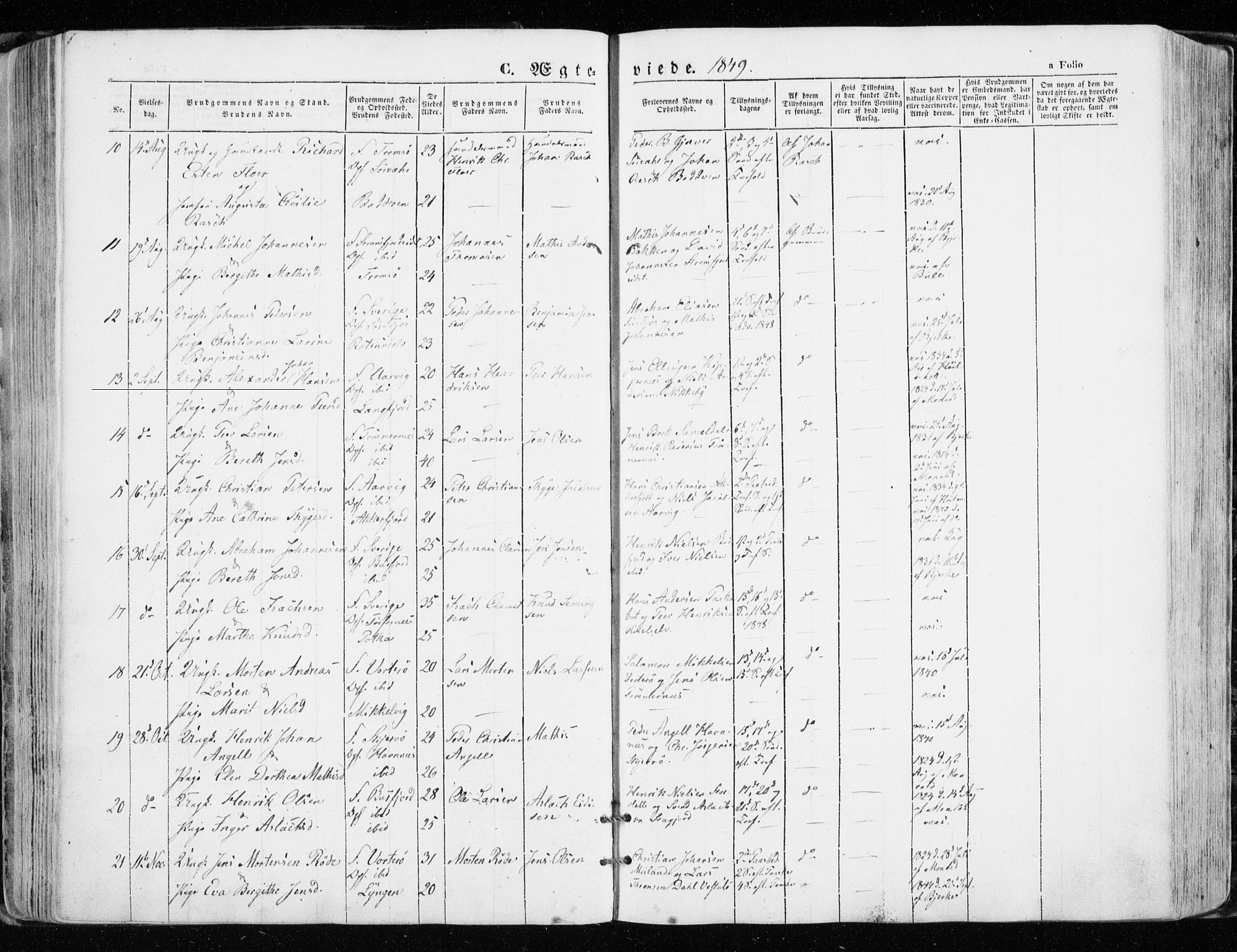 Skjervøy sokneprestkontor, AV/SATØ-S-1300/H/Ha/Haa/L0006kirke: Ministerialbok nr. 6, 1848-1859