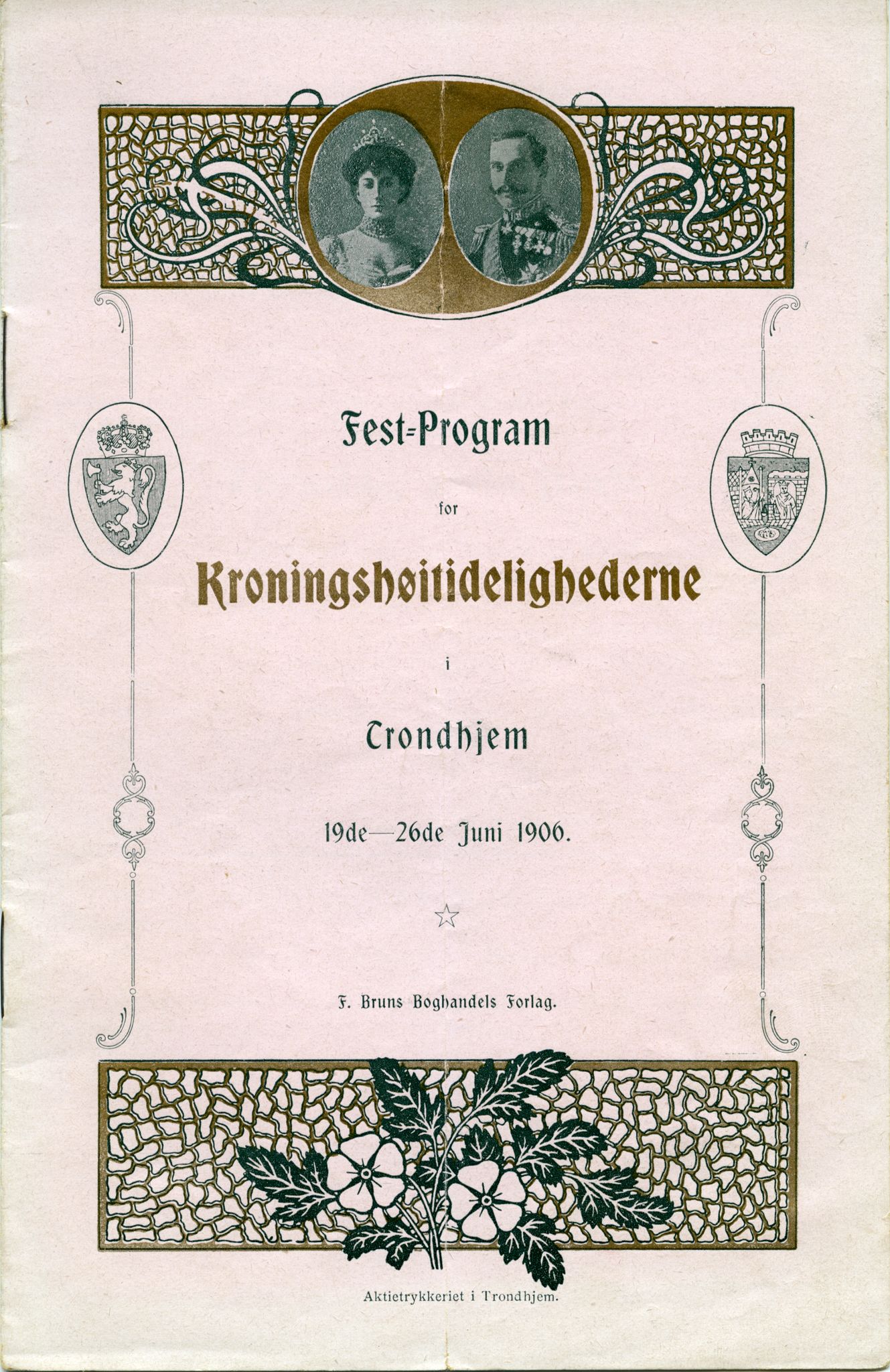 Byfogd Gottfried G. Klem, VLFK/A-1499/F/L0001/0001/0002: Ymse dokument knytt til kroninga av Kong Haakon og Dronning Maud i 1906 / Ymse dokument knytt til kroninga av Kong Haakon og Dronning Maud i 1906, 1906