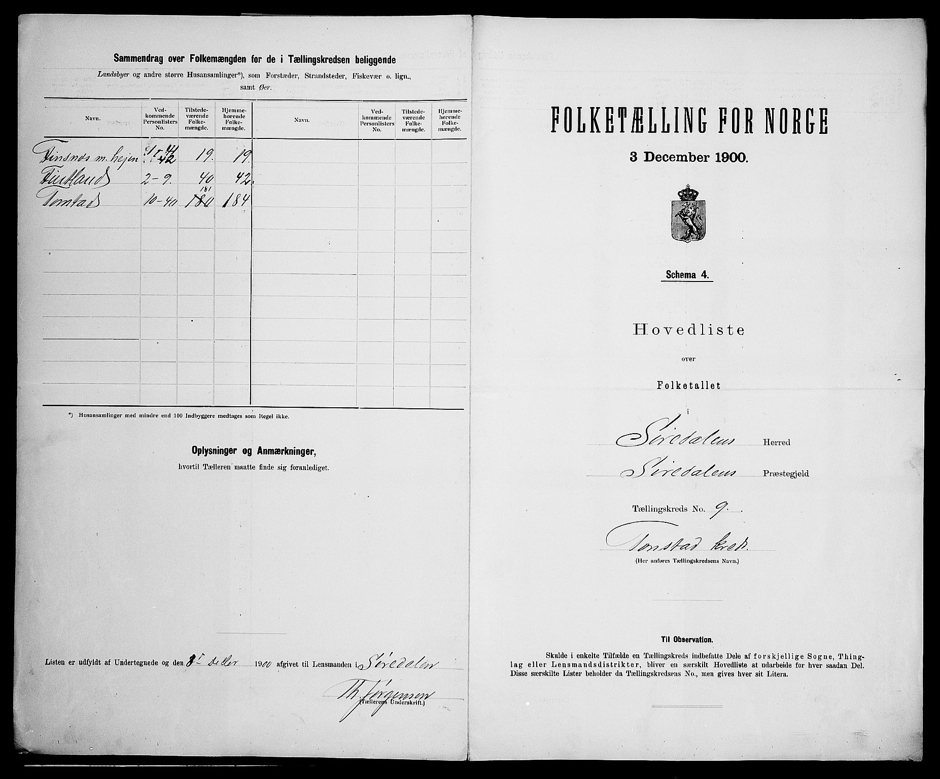 SAK, Folketelling 1900 for 1046 Sirdal herred, 1900, s. 34