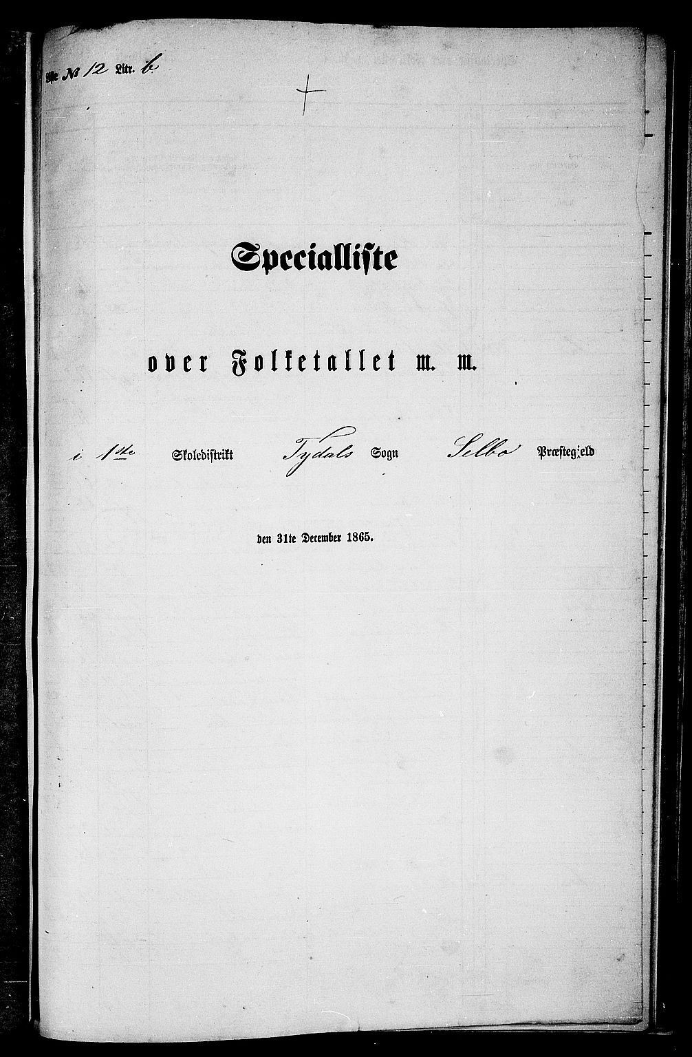 RA, Folketelling 1865 for 1664P Selbu prestegjeld, 1865, s. 234