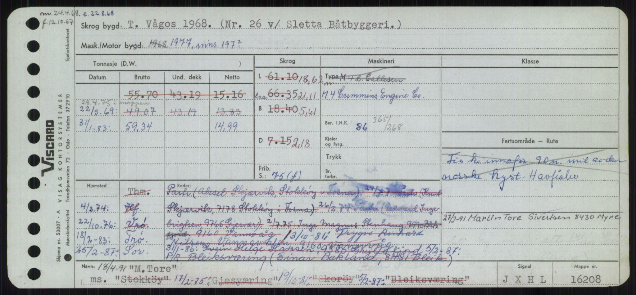 Sjøfartsdirektoratet med forløpere, Skipsmålingen, AV/RA-S-1627/H/Ha/L0003/0002: Fartøy, Hilm-Mar / Fartøy, Kom-Mar, s. 801
