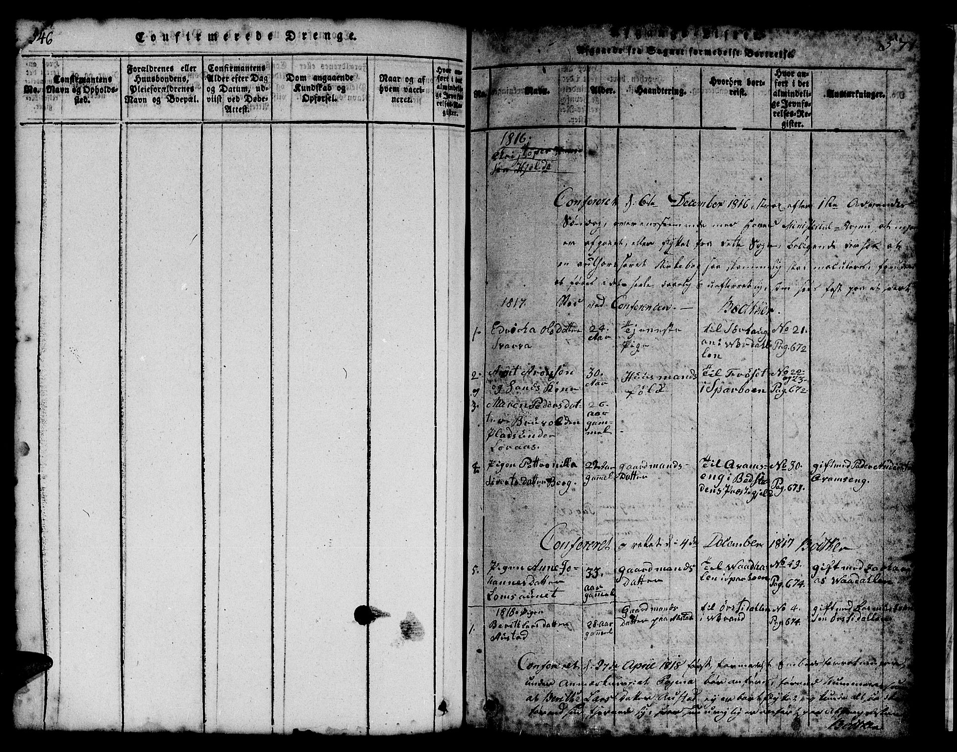 Ministerialprotokoller, klokkerbøker og fødselsregistre - Nord-Trøndelag, AV/SAT-A-1458/731/L0310: Klokkerbok nr. 731C01, 1816-1874, s. 546-571