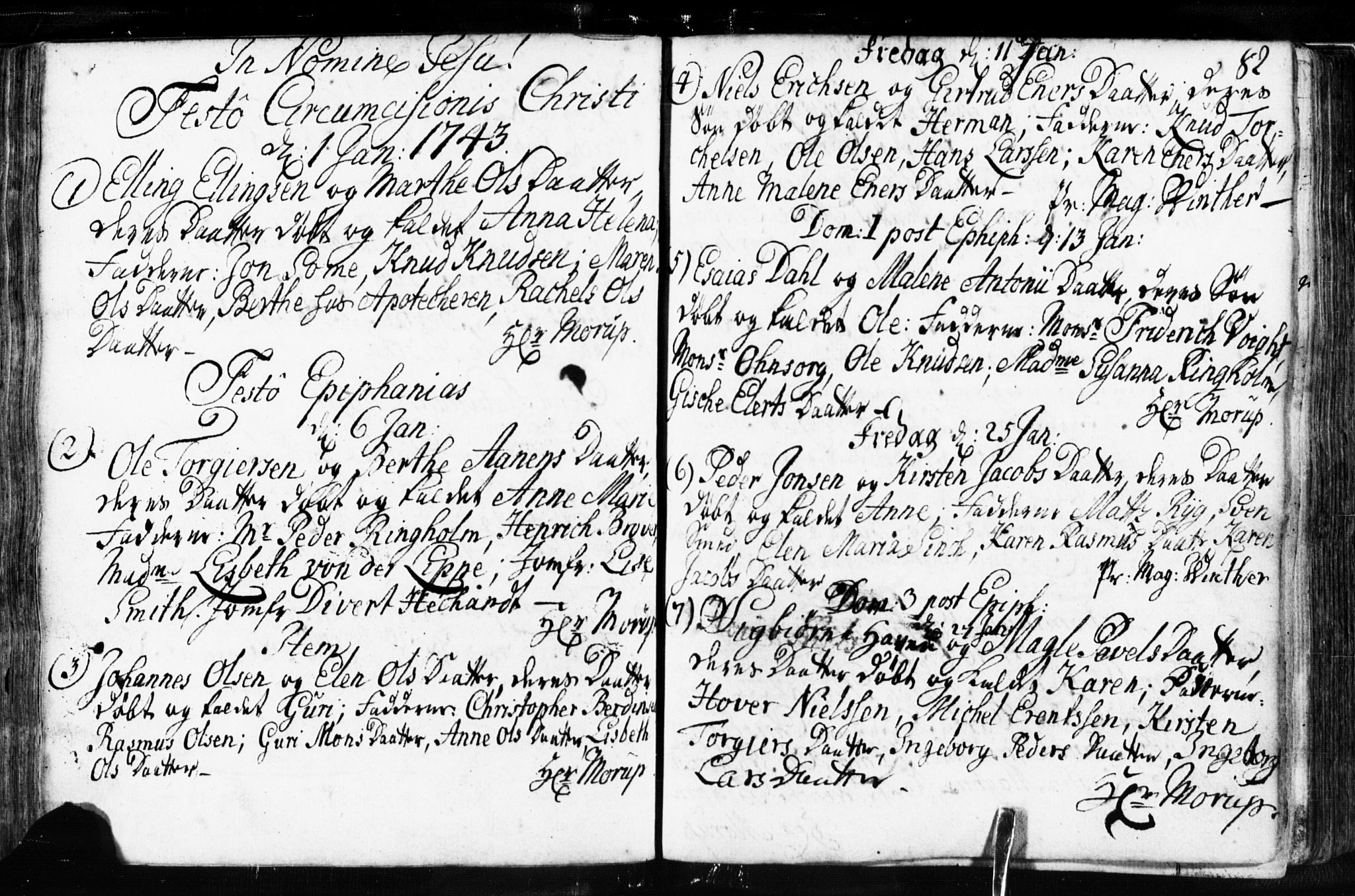 Domkirken sokneprestkontor, AV/SAST-A-101812/001/30/30BB/L0003: Klokkerbok nr. B 3, 1733-1751, s. 82