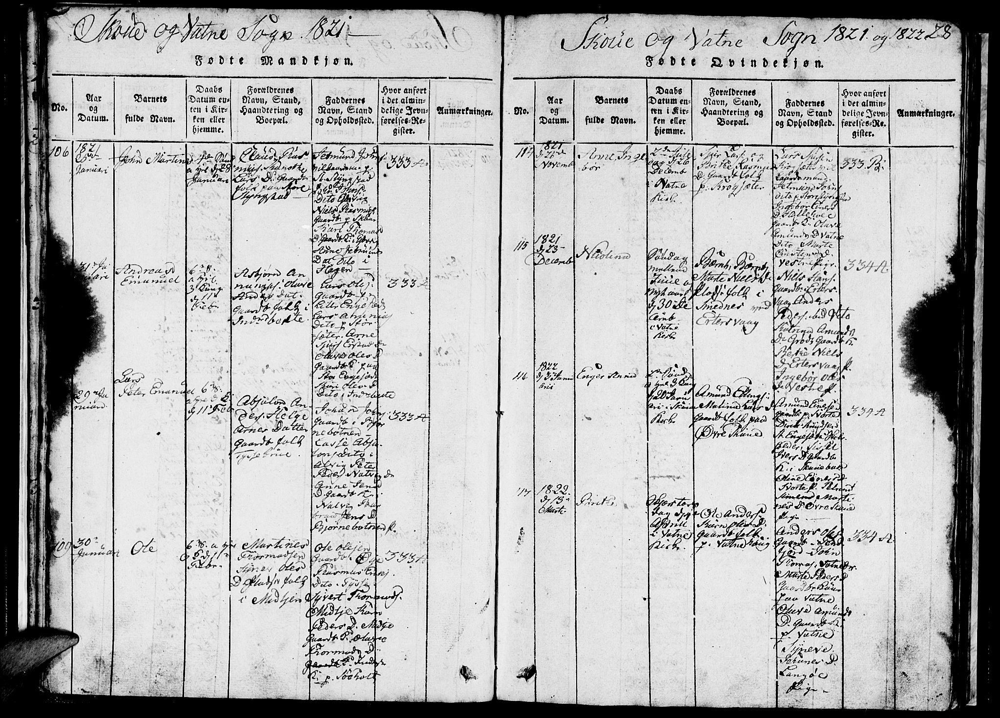 Ministerialprotokoller, klokkerbøker og fødselsregistre - Møre og Romsdal, SAT/A-1454/524/L0360: Klokkerbok nr. 524C01, 1816-1830, s. 28