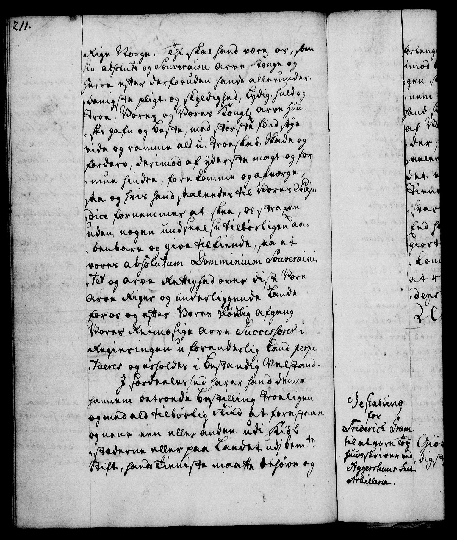 Rentekammeret, Kammerkanselliet, RA/EA-3111/G/Gg/Gge/L0003: Norsk bestallingsprotokoll med register (merket RK 53.27), 1745-1761, s. 211