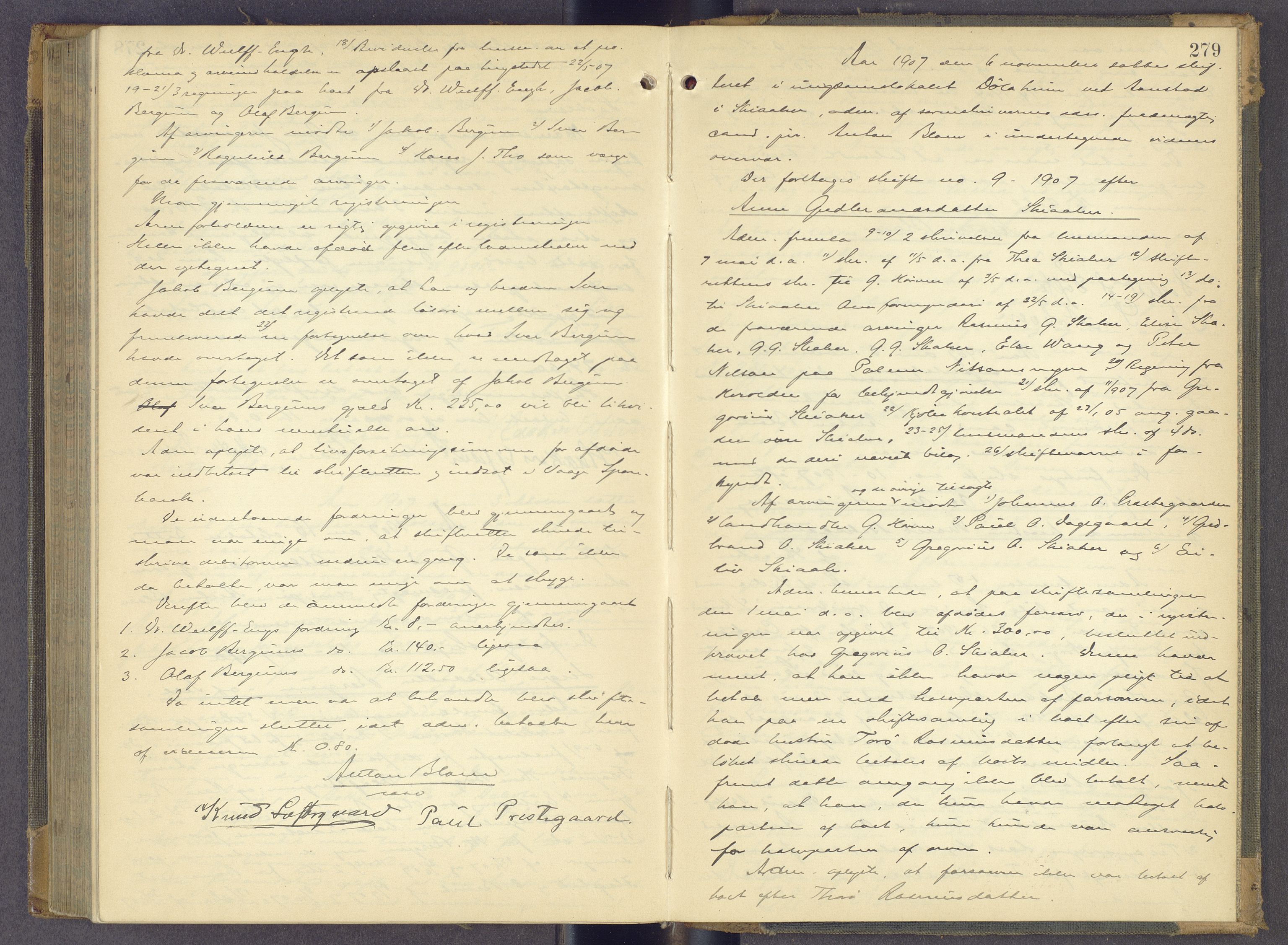 Nord-Gudbrandsdal tingrett, AV/SAH-TING-002/J/Jc/L0004: Skifteforhandlingsprotokoll, 1900-1907, s. 278b-279a