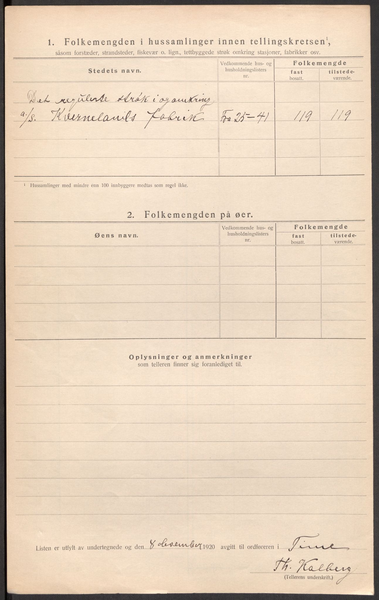 SAST, Folketelling 1920 for 1121 Time herred, 1920, s. 26