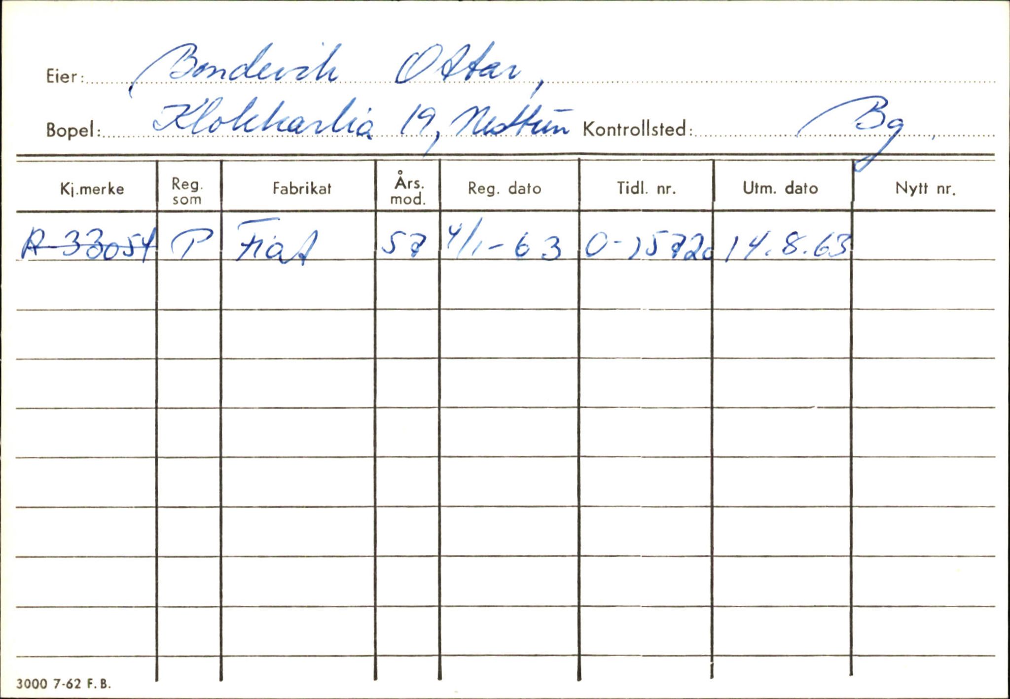 Statens vegvesen, Hordaland vegkontor, AV/SAB-A-5201/2/Ha/L0006: R-eierkort B, 1920-1971, s. 13