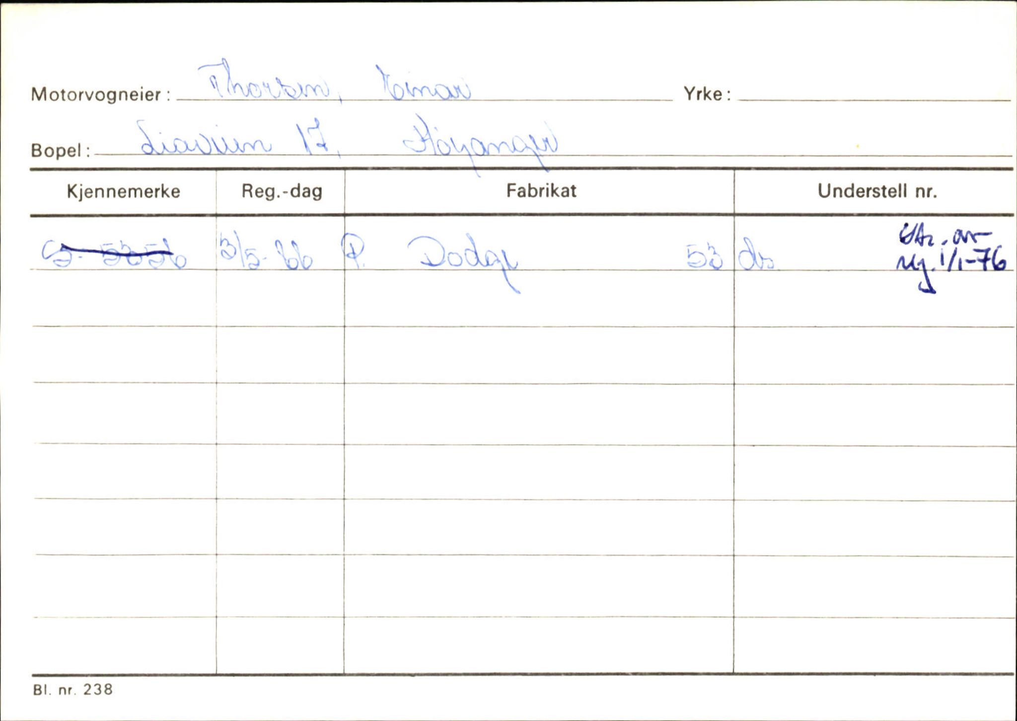 Statens vegvesen, Sogn og Fjordane vegkontor, SAB/A-5301/4/F/L0131: Eigarregister Høyanger P-Å. Stryn S-Å, 1945-1975, s. 593