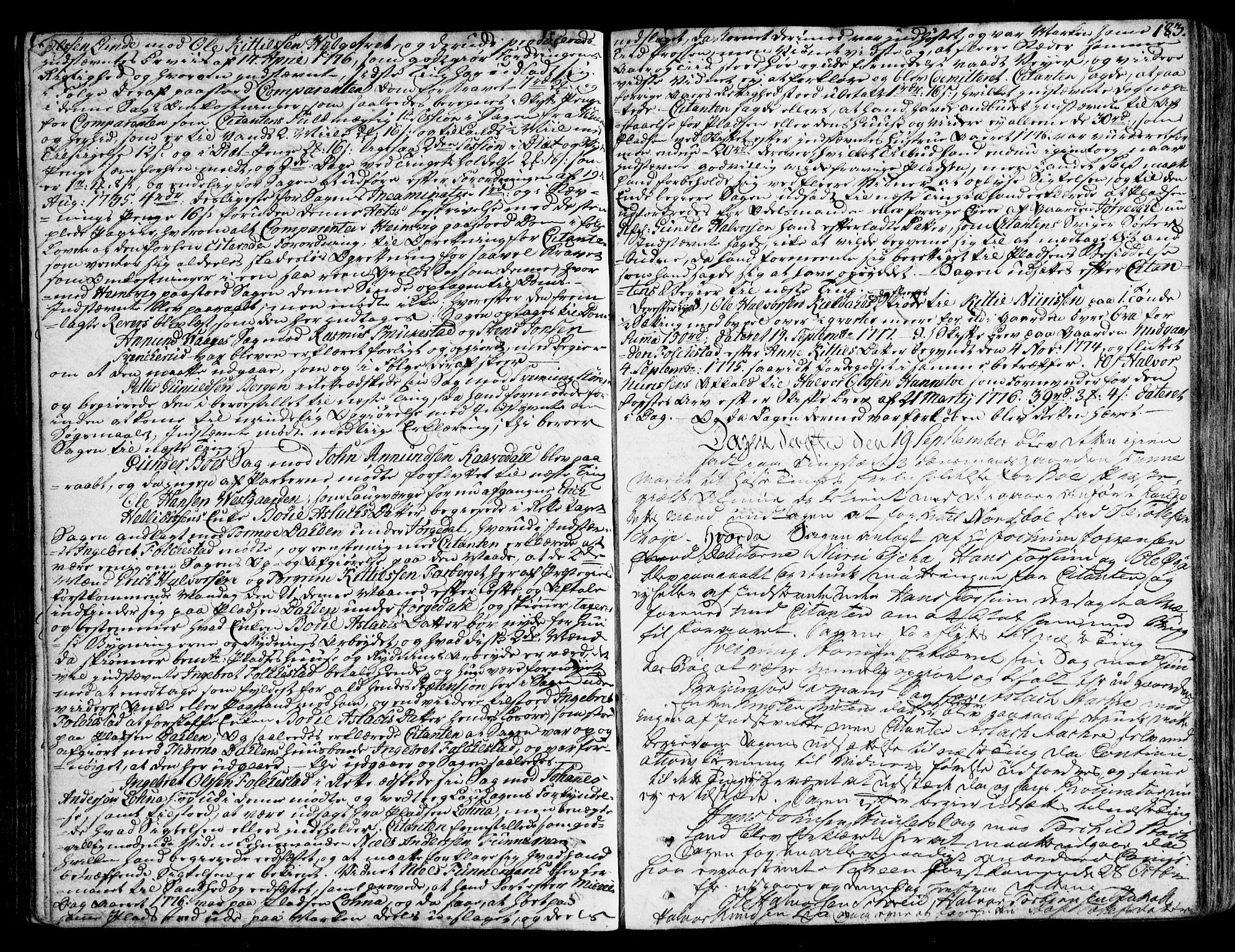 Nedre Telemark sorenskriveri, SAKO/A-135/F/Fa/L0027: Tingbok, 1777-1781, s. 183