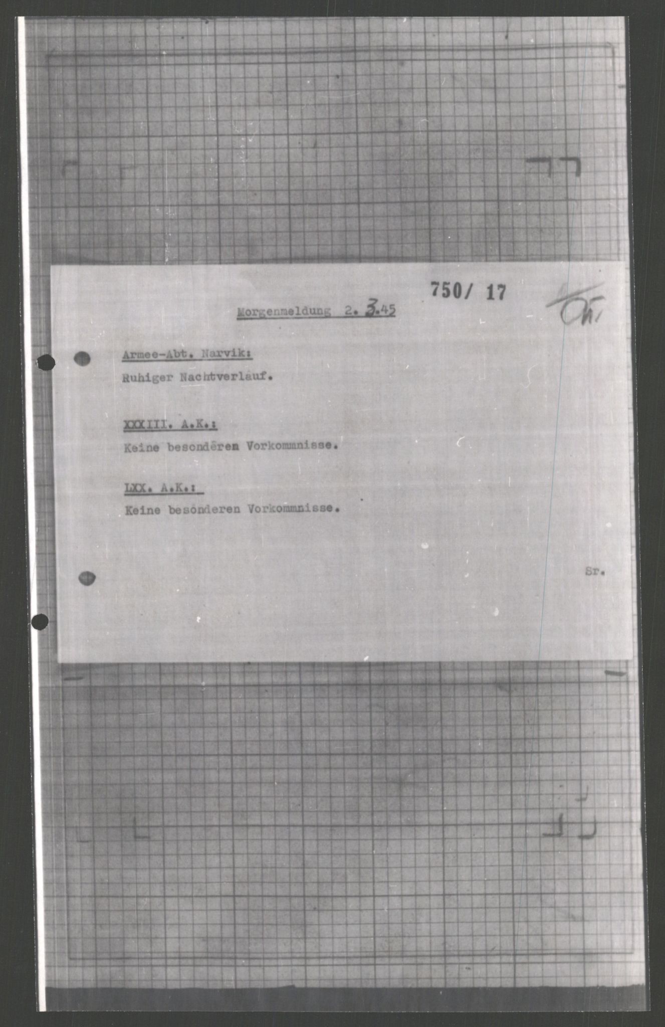 Forsvarets Overkommando. 2 kontor. Arkiv 11.4. Spredte tyske arkivsaker, AV/RA-RAFA-7031/D/Dar/Dara/L0003: Krigsdagbøker for 20. Gebirgs-Armee-Oberkommando (AOK 20), 1945, s. 387