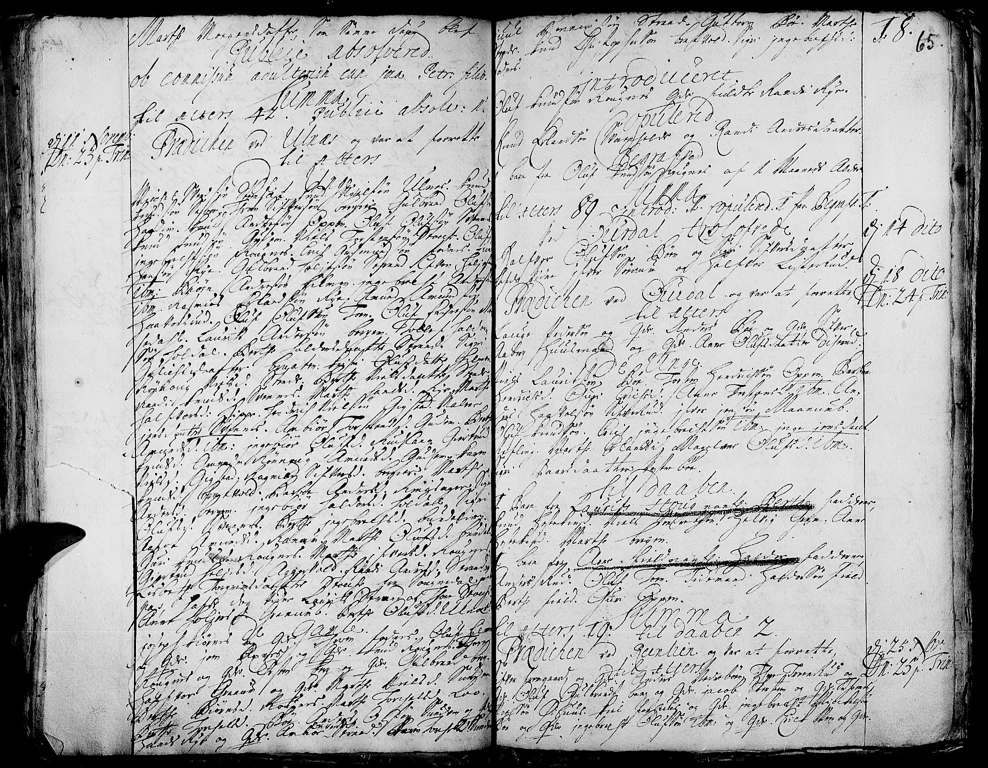 Aurdal prestekontor, AV/SAH-PREST-126/H/Ha/Haa/L0001: Ministerialbok nr. 1-3, 1692-1730, s. 65