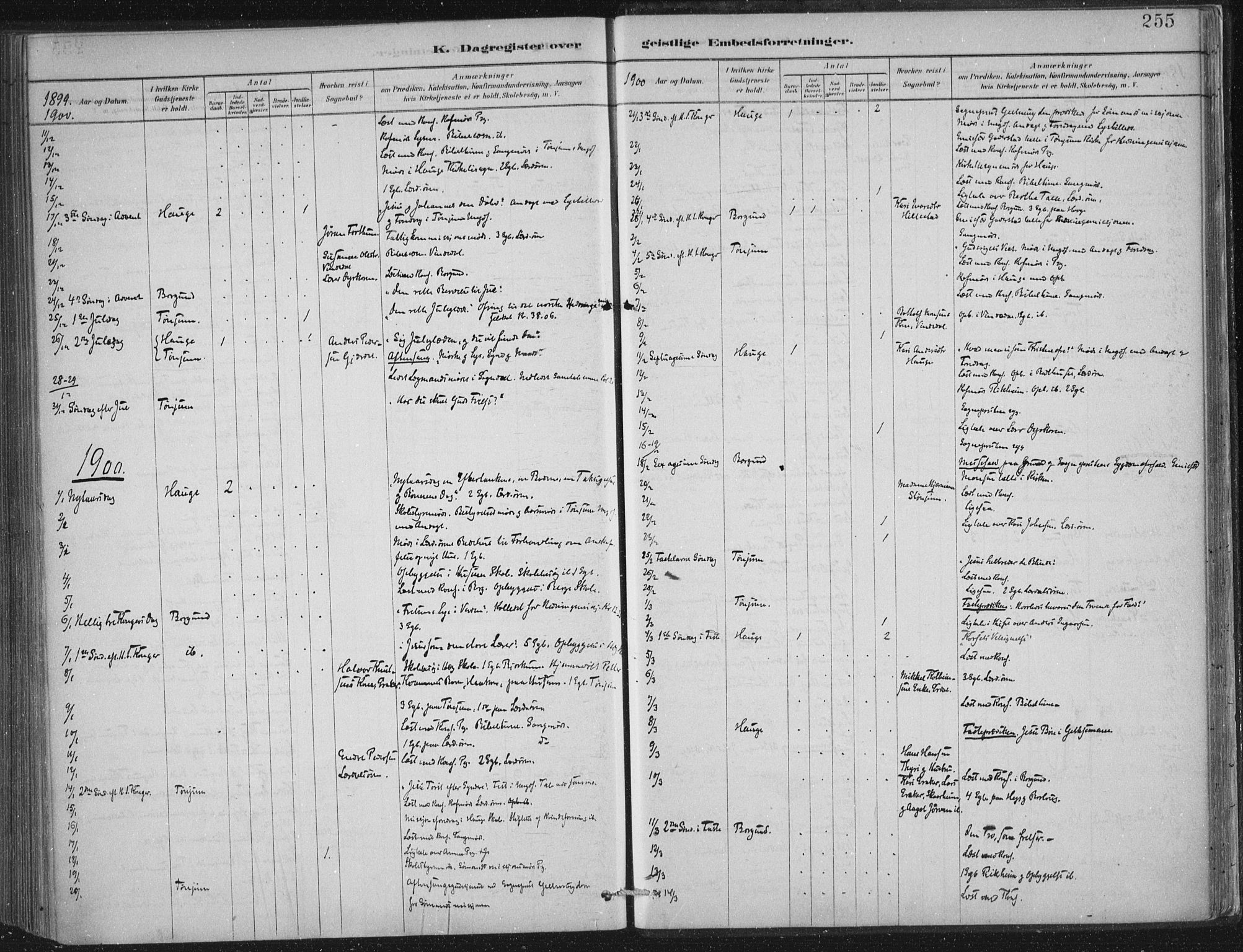 Lærdal sokneprestembete, SAB/A-81201: Ministerialbok nr. D  1, 1878-1908, s. 255