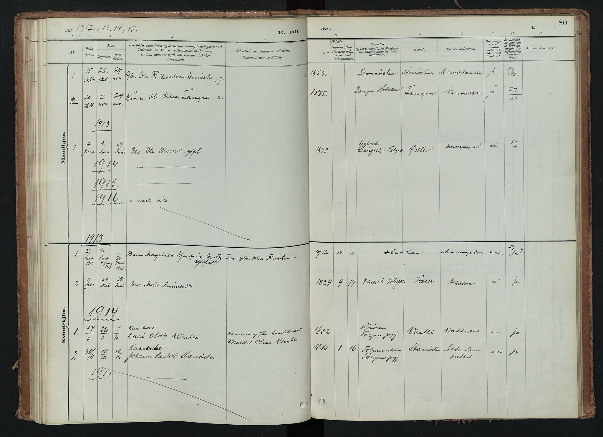 Tynset prestekontor, AV/SAH-PREST-058/H/Ha/Haa/L0024: Ministerialbok nr. 24, 1885-1916, s. 80