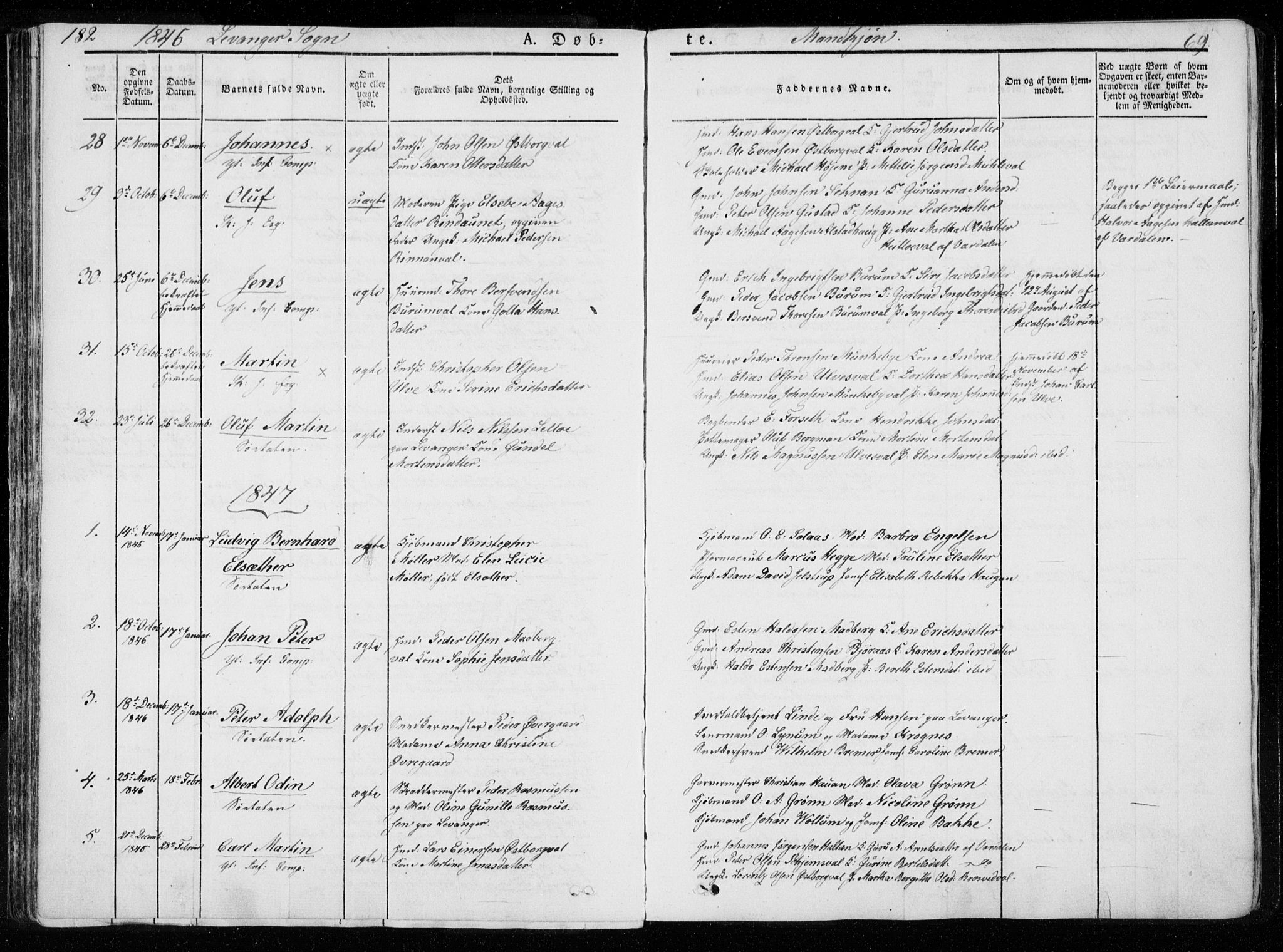 Ministerialprotokoller, klokkerbøker og fødselsregistre - Nord-Trøndelag, SAT/A-1458/720/L0183: Ministerialbok nr. 720A01, 1836-1855, s. 69