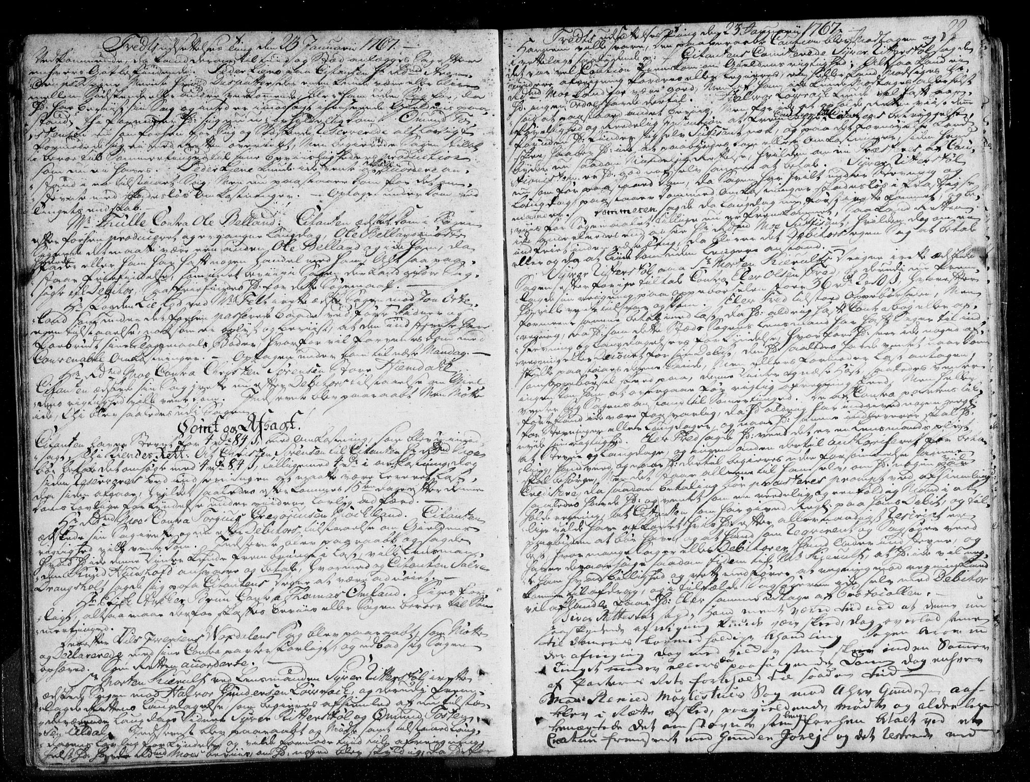 Østre Råbyggelag sorenskriveri, AV/SAK-1221-0016/F/Fa/L0019: Tingbok nr 18 med register, 1766-1771, s. 21b-22a