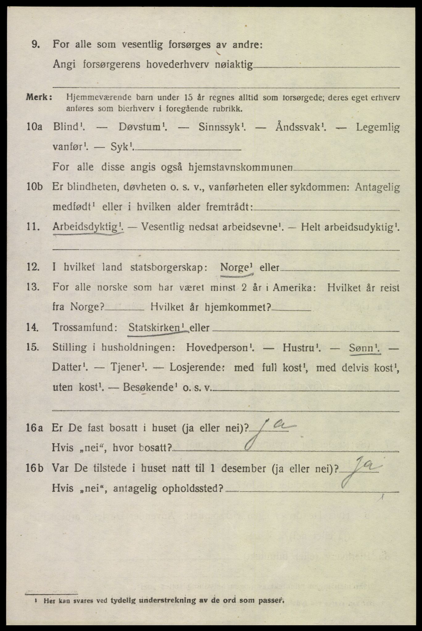 SAK, Folketelling 1920 for 1028 Vigmostad herred, 1920, s. 1182
